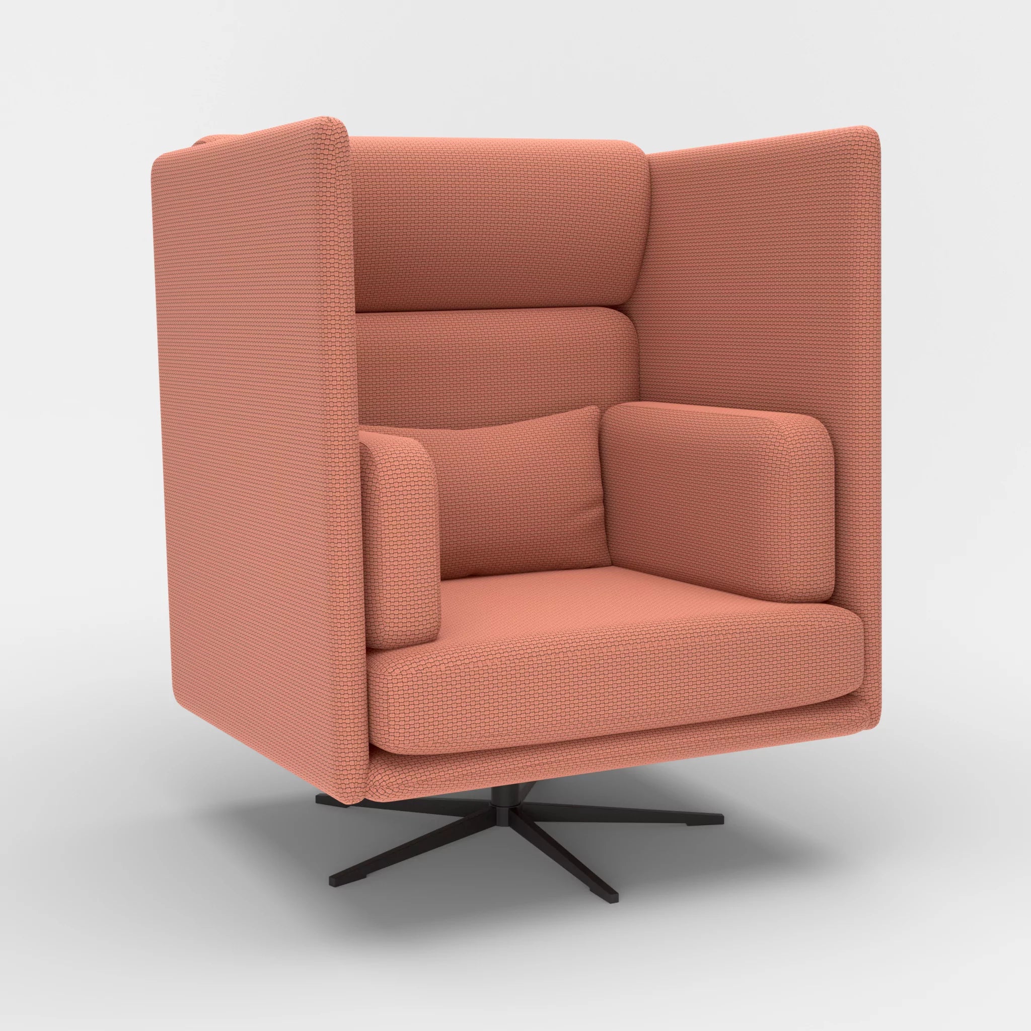 Loungesessel Egon Hohe Version nabucco4037-nabucco4037 in Terracotta und Terracotta von der Seite