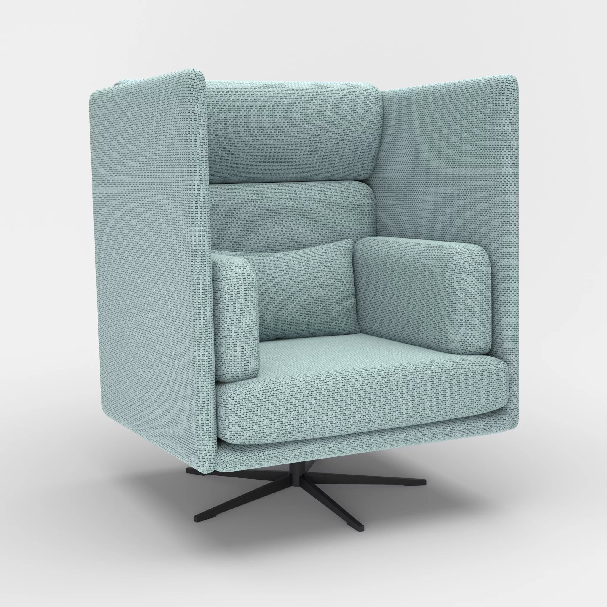 Loungesessel Egon Hohe Version nabucco6030-nabucco6030 in Hellblau und Hellblau von der Seite