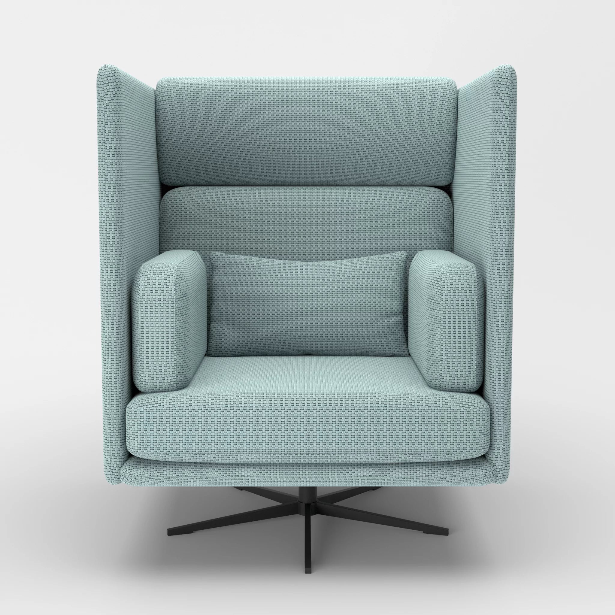 Loungesessel Egon Hohe Version nabucco6030-nabucco6030 in Hellblau und Hellblau von vorne