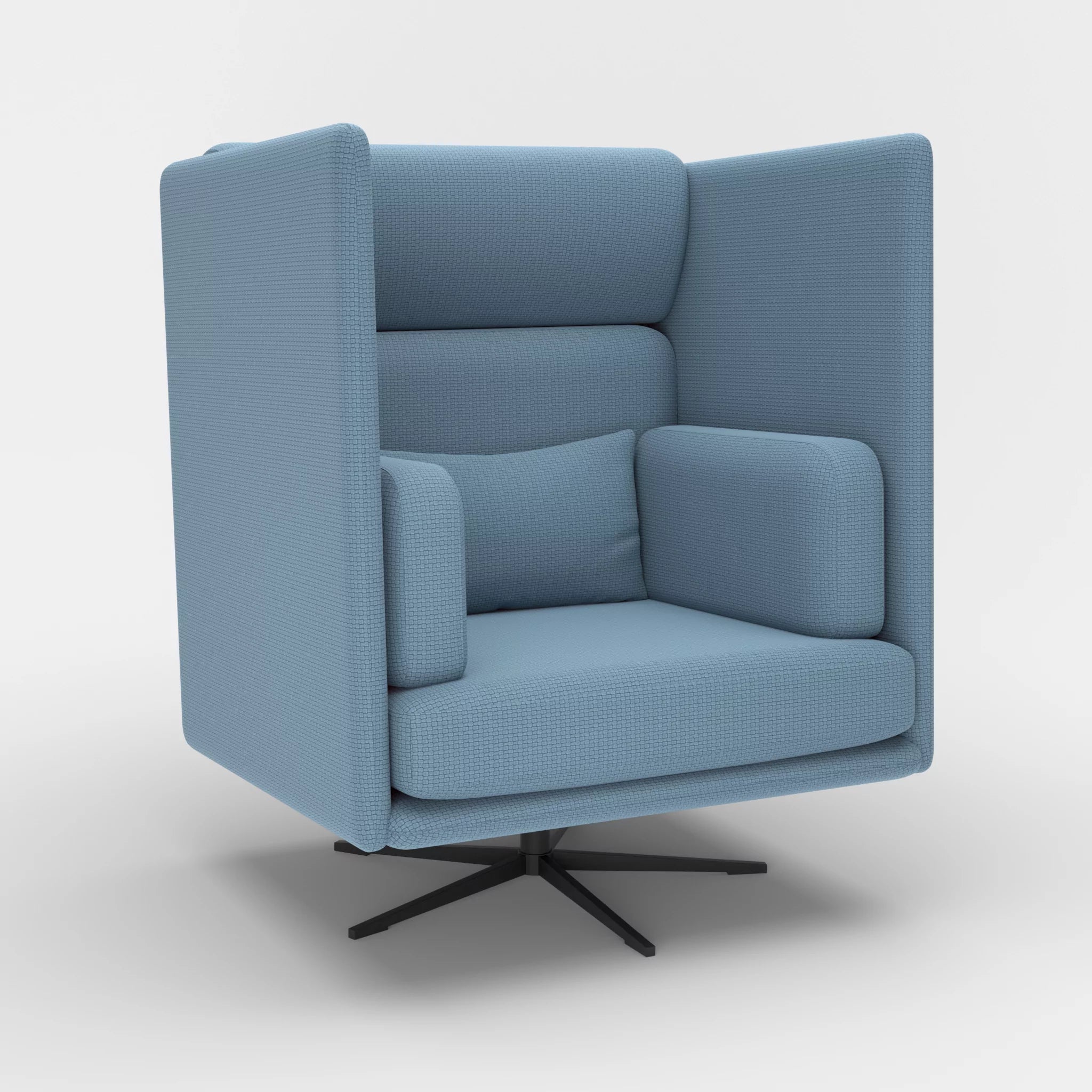 Loungesessel Egon Hohe Version nabucco6043-nabucco6043 in Blau und Blau von der Seite