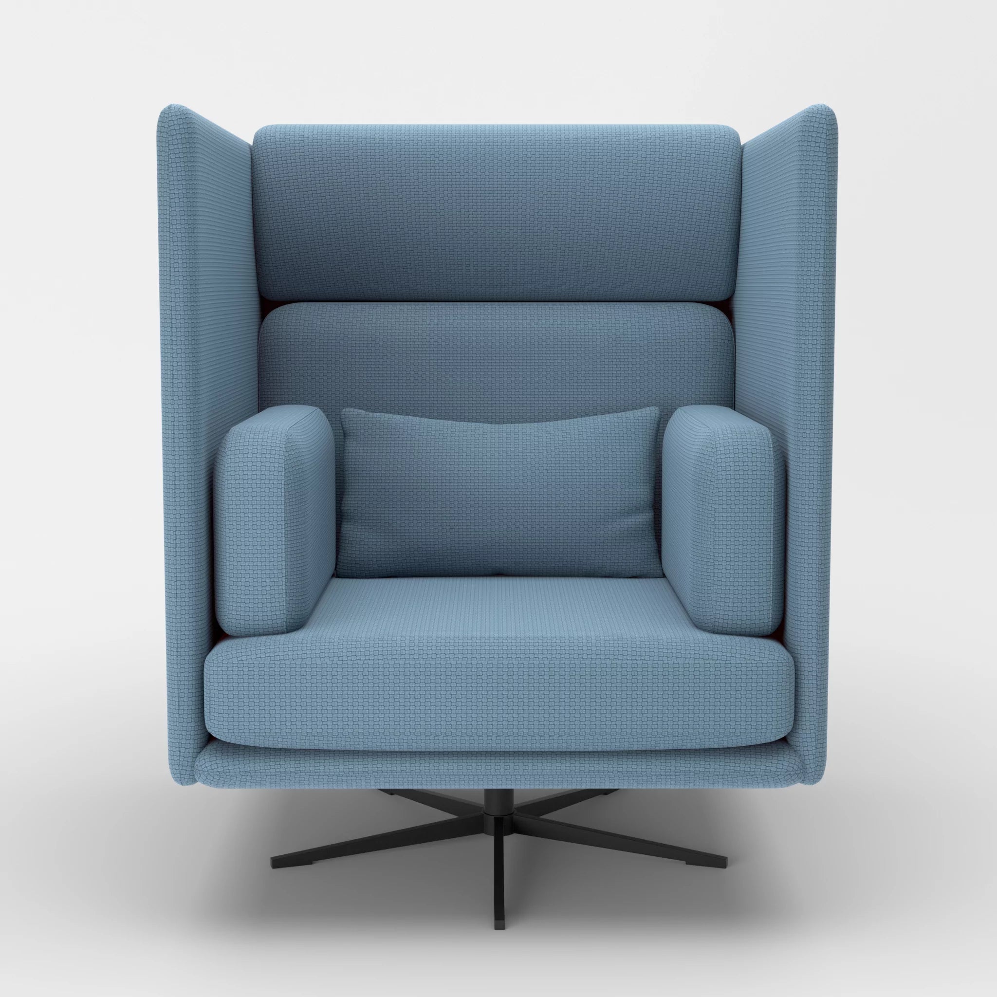 Loungesessel Egon Hohe Version nabucco6043-nabucco6043 in Blau und Blau von vorne