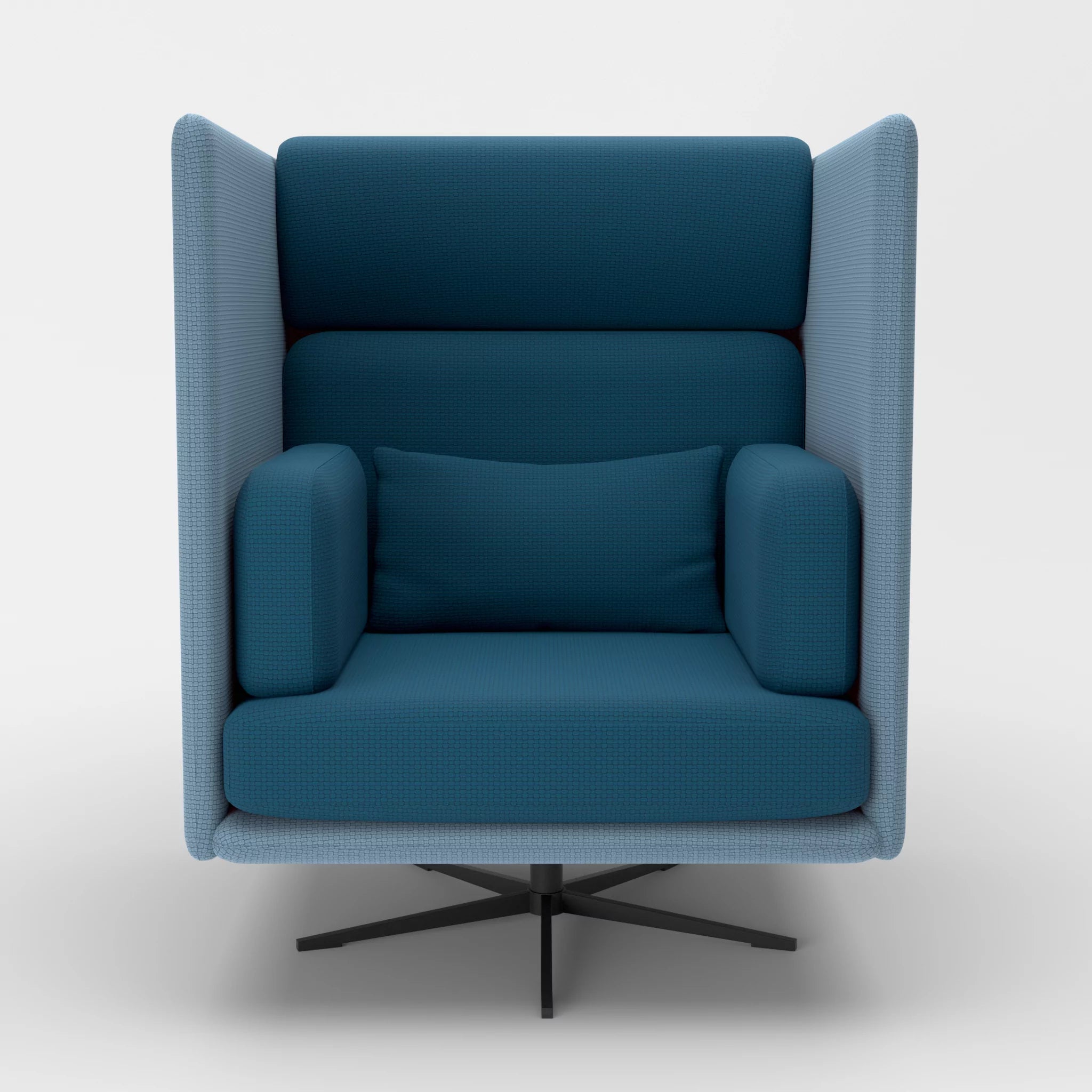 Loungesessel Egon Hohe Version nabucco6043-nabucco6075 in Blau und Blau von vorne