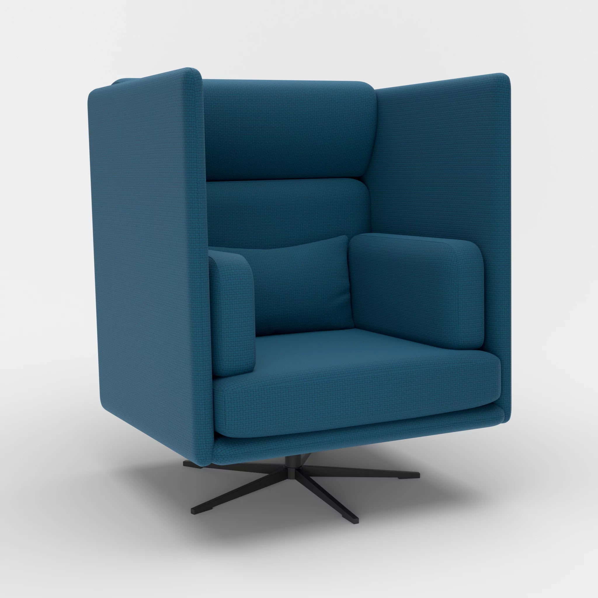 Loungesessel Egon Hohe Version nabucco6075-nabucco6075 in Blau und Blau von der Seite