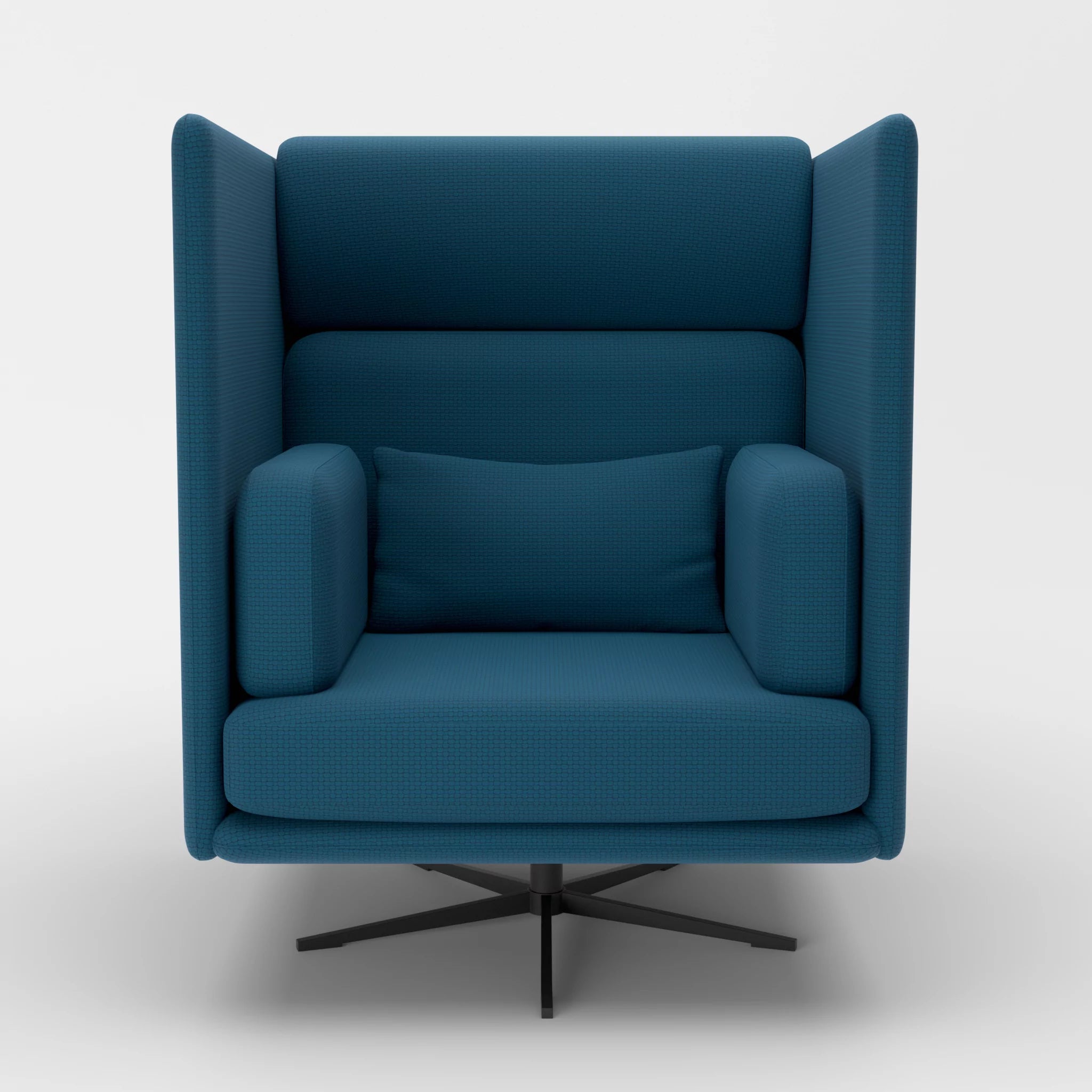 Loungesessel Egon Hohe Version nabucco6075-nabucco6075 in Blau und Blau von vorne