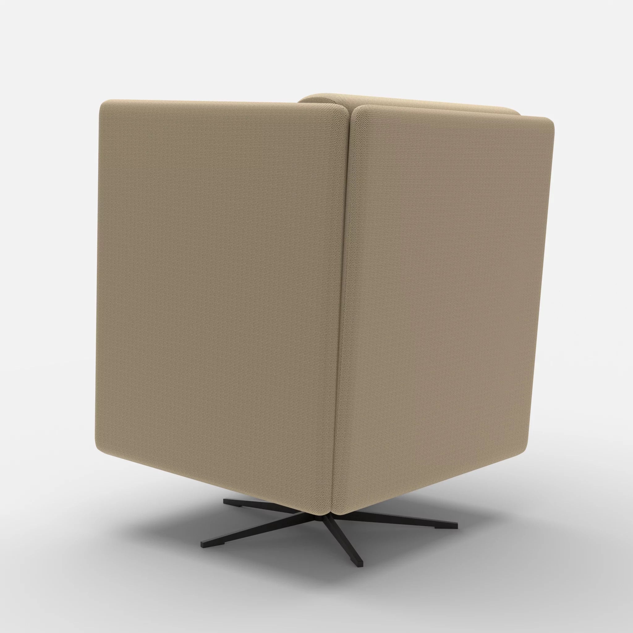 Loungesessel Egon Hohe Version radio1510-radio1510 in Beige und Beige von hinten