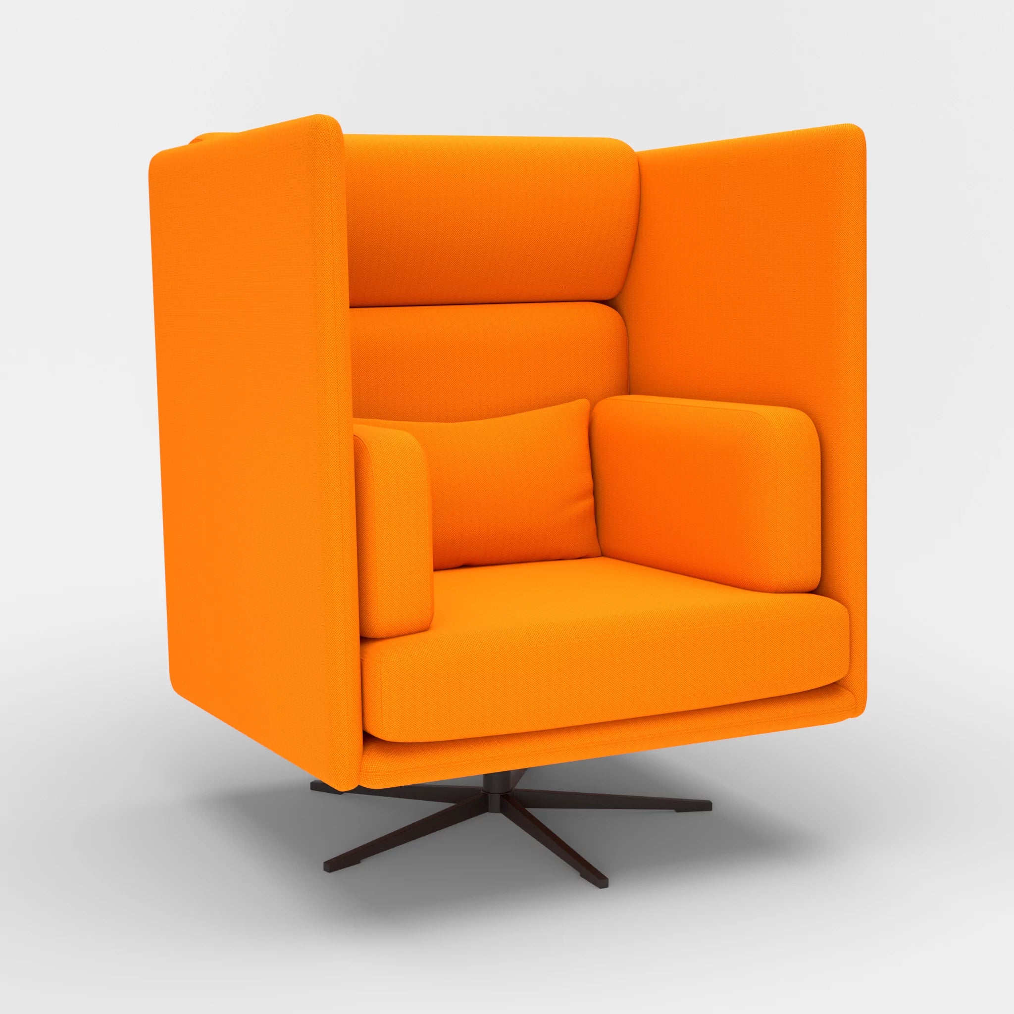 Loungesessel Egon Hohe Version radio3082-radio3082 in Orange und Orange von der Seite