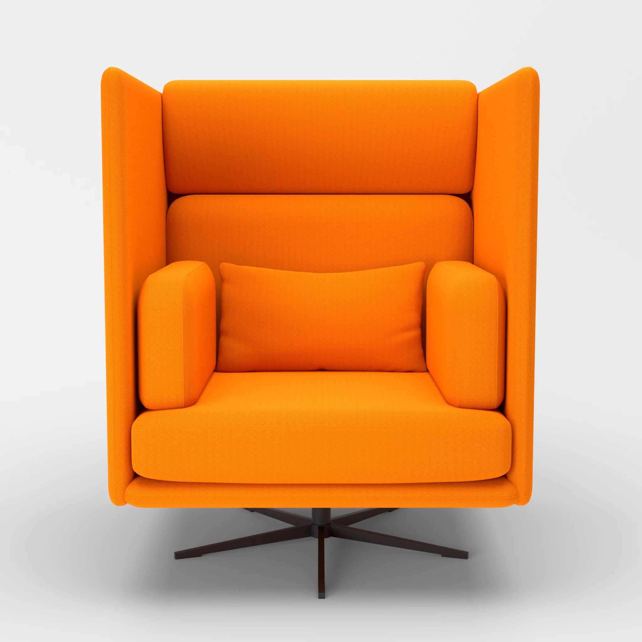Loungesessel Egon Hohe Version radio3082-radio3082 in Orange und Orange von vorne