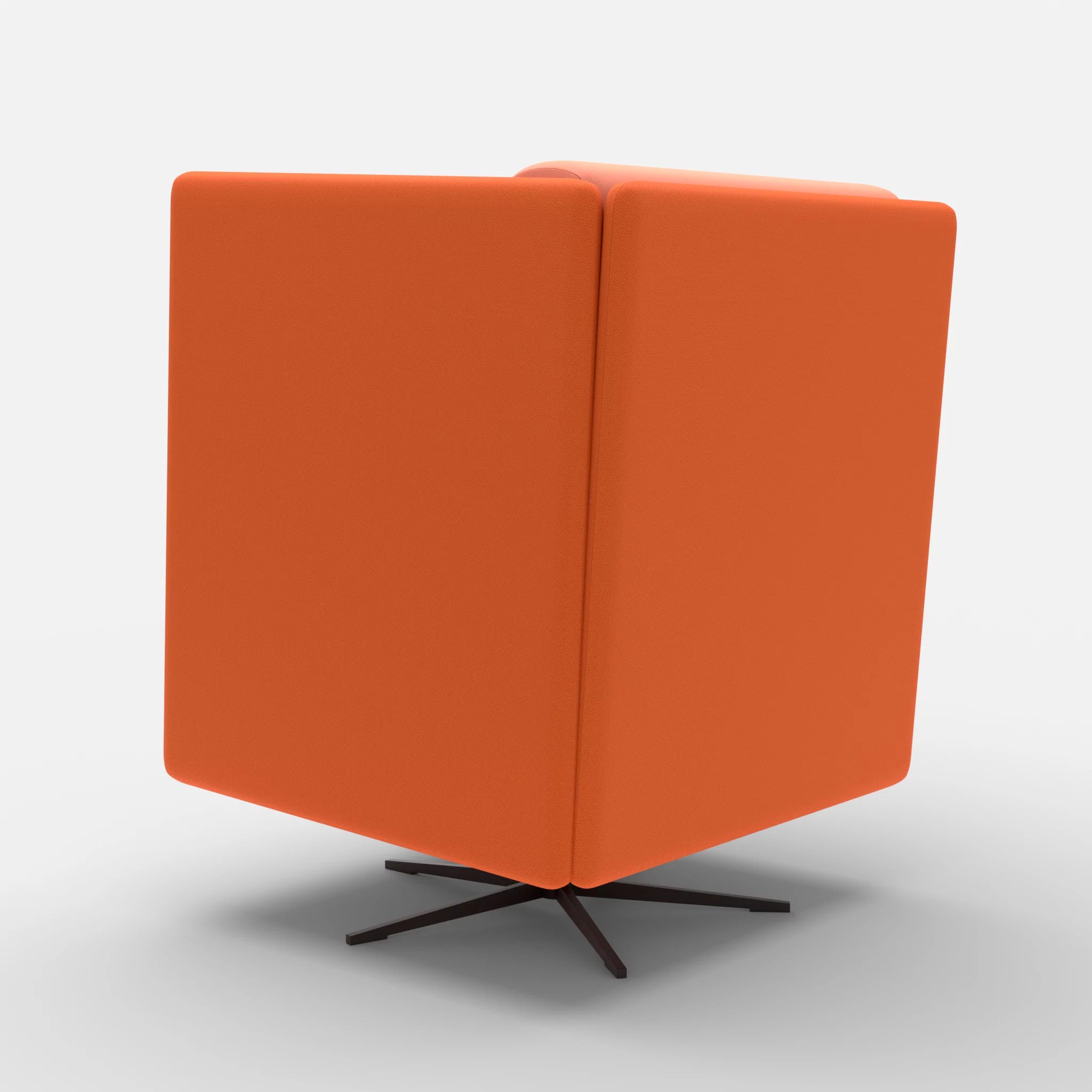 Loungesessel Egon Hohe Version radio3094-radio4046 in Orange und Coral von hinten