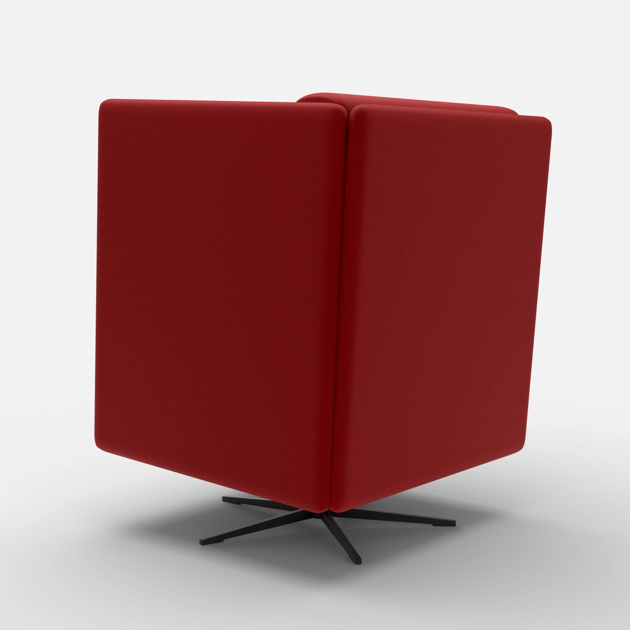 Loungesessel Egon Hohe Version radio4028-radio4028 in Rot und Rot von hinten