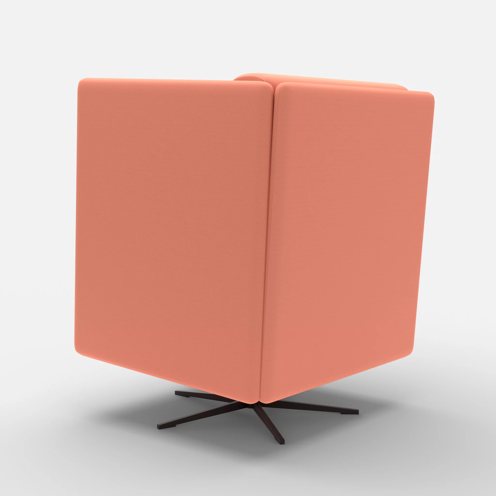 Loungesessel Egon Hohe Version radio4046-radio4046 in Coral und Coral von hinten