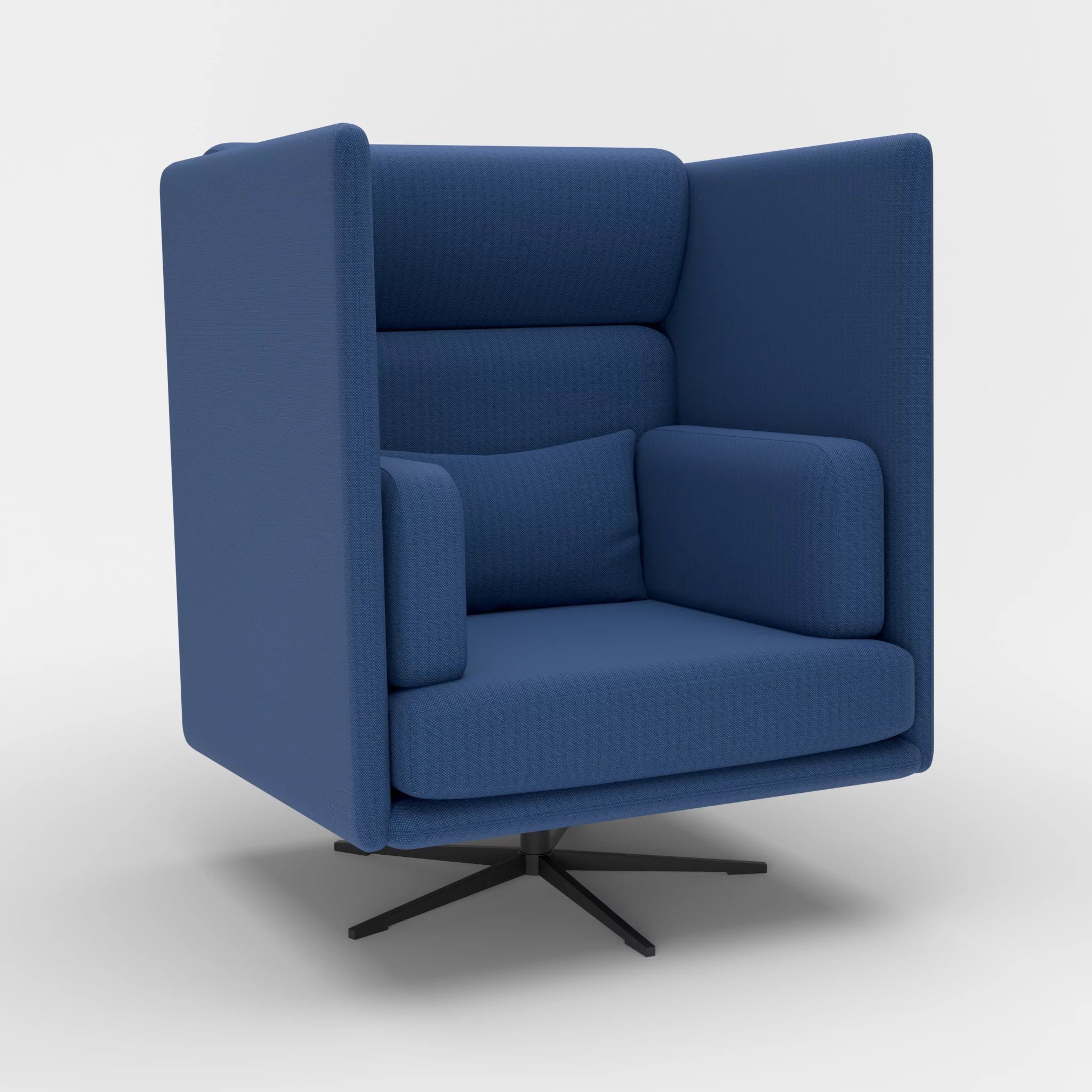 Loungesessel Egon Hohe Version radio6598-radio6598 in Navy und Navy von der Seite