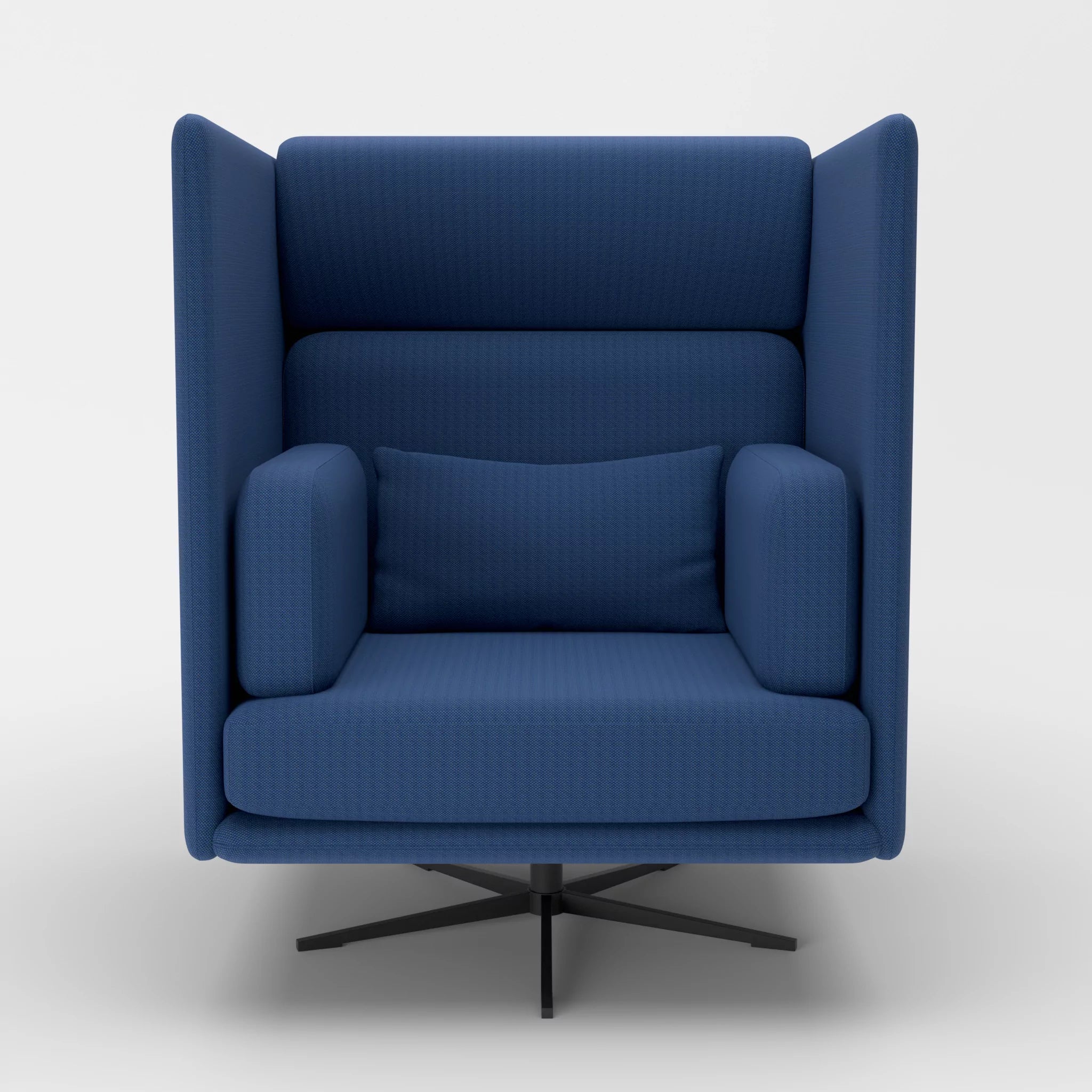 Loungesessel Egon Hohe Version radio6598-radio6598 in Navy und Navy von vorne