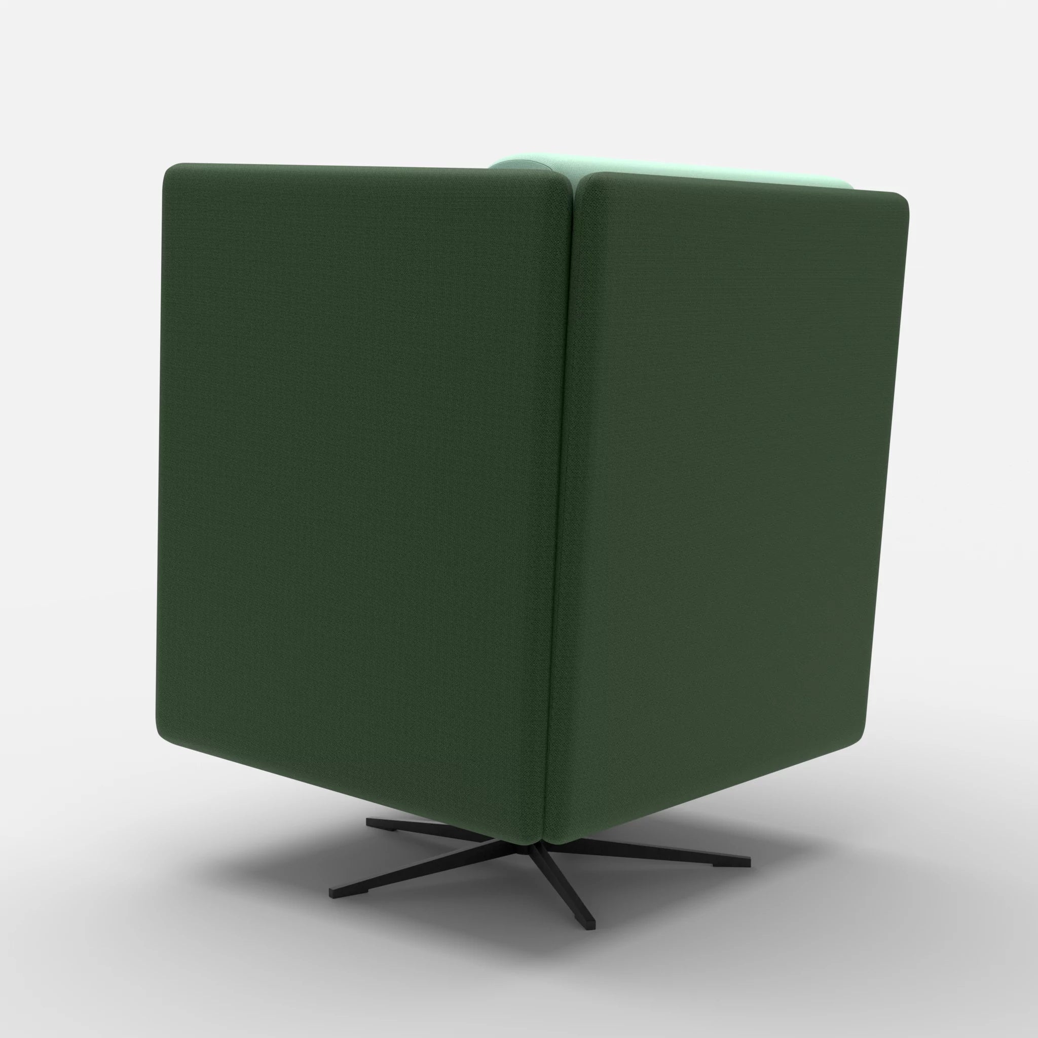 Loungesessel Egon Hohe Version radio7036-radio7045 in Olive und Hellblau von hinten
