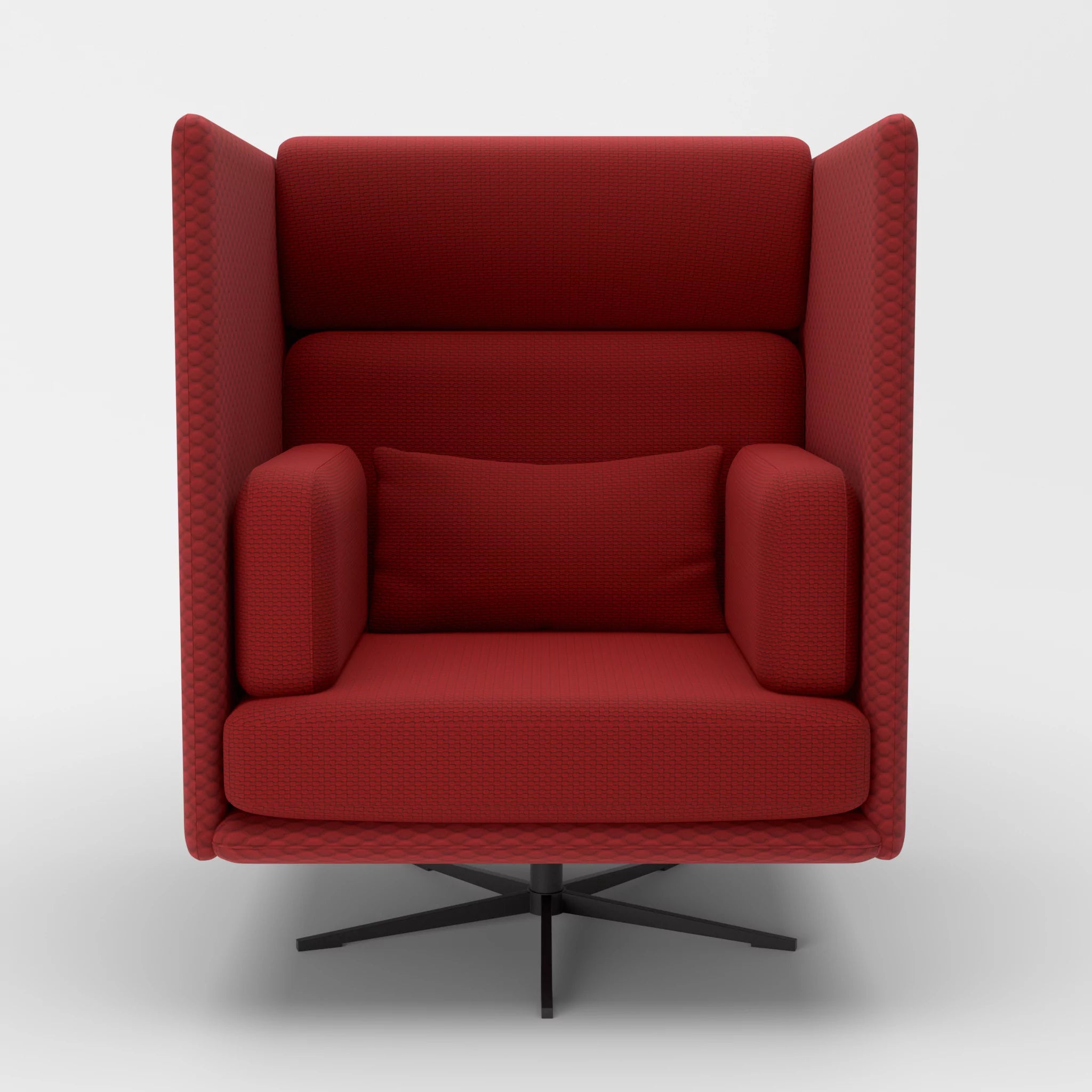 Loungesessel Egon Hohe Version spazio4021-nabucco4021 in Dunkelrot und Rot von vorne
