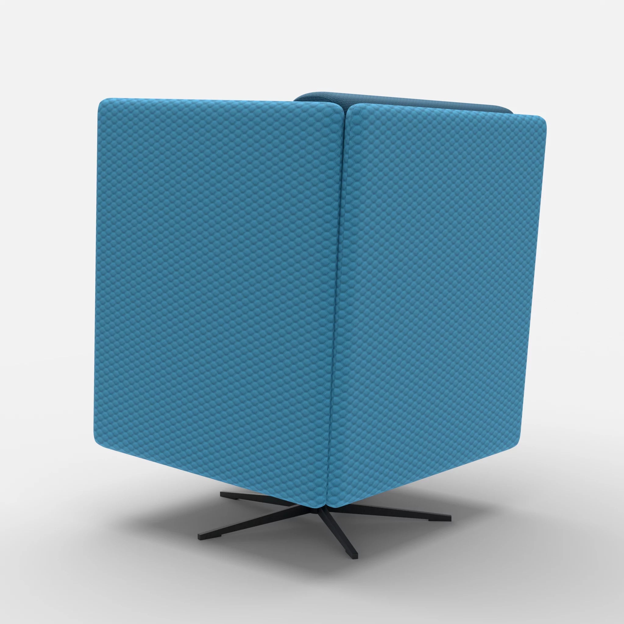 Loungesessel Egon Hohe Version spazio6091-nabucco6075 in Türkis und Blau von hinten