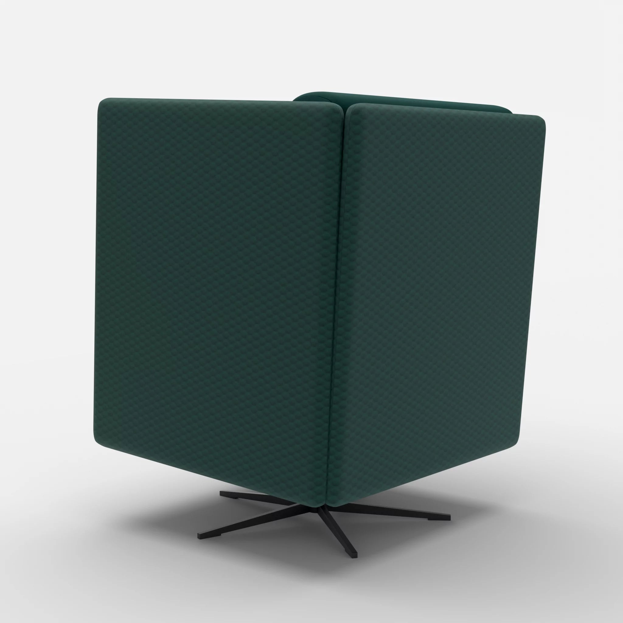 Loungesessel Egon Hohe Version spazio7033-dama0073 in Petrol und Petrol von hinten