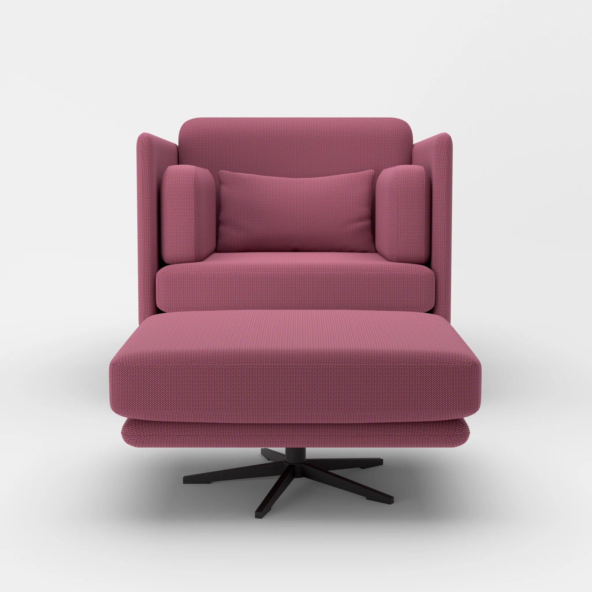 Loungesessel Egon mit Pouf credobreva-credobreva in Violett und Violett von vorne