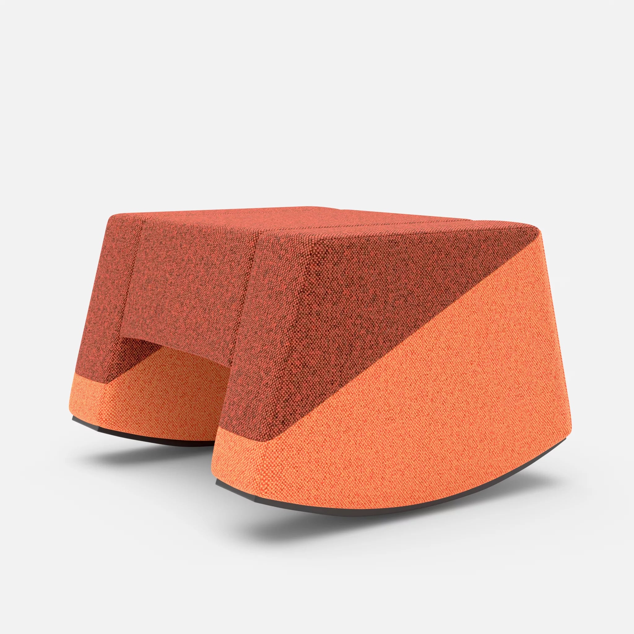 Schaukelhocker Softrocker celia0214-celia0215 in Terracotta und Orange von hinten