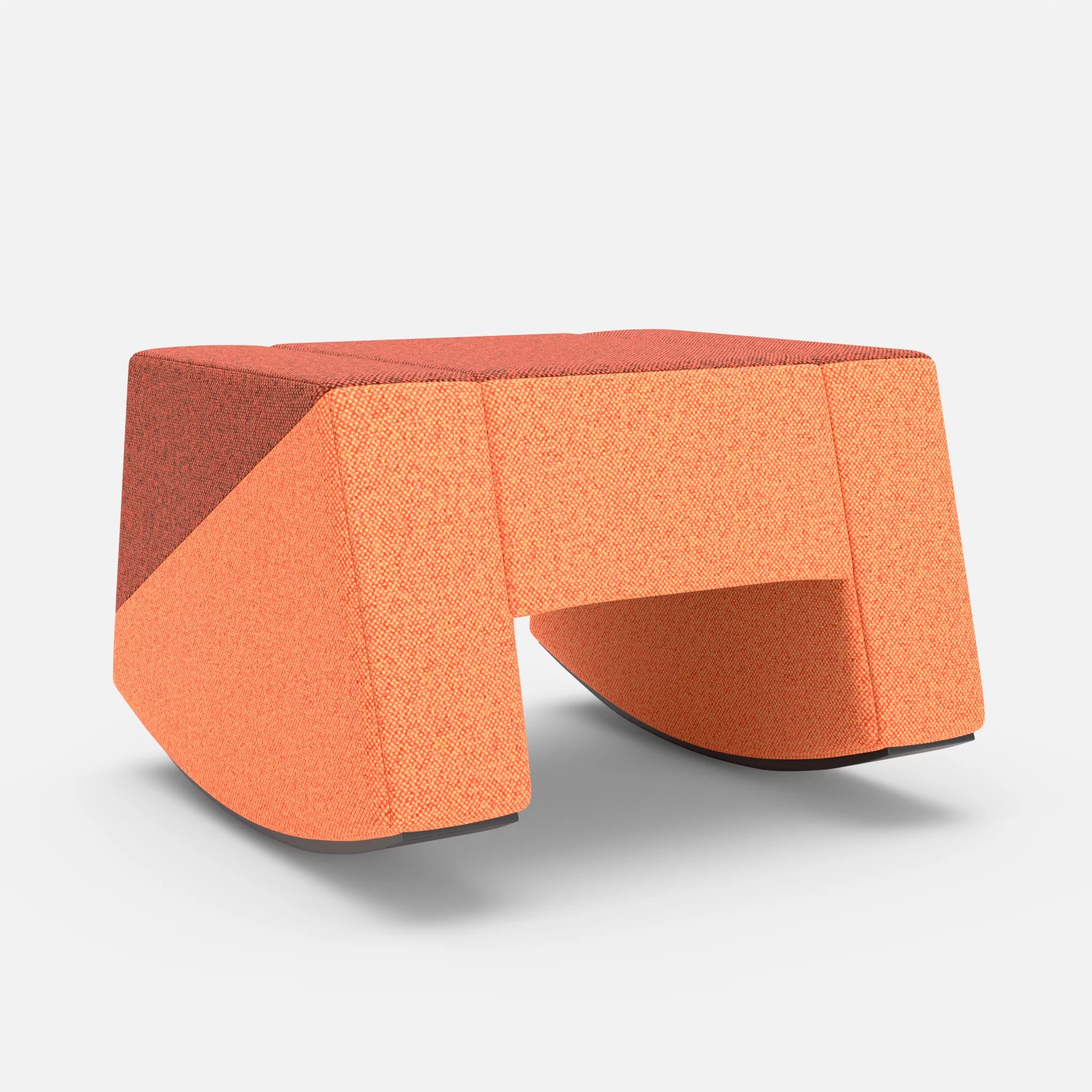 Schaukelhocker Softrocker celia0214-celia0215 in Terracotta und Orange von vorne