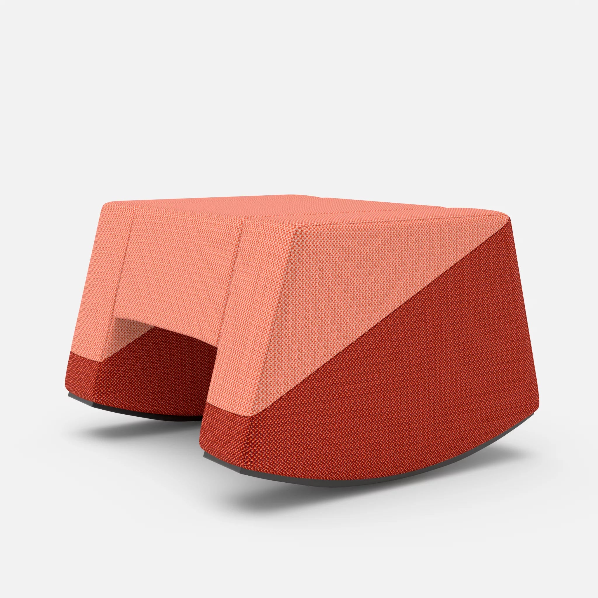Schaukelhocker Softrocker credograpefruit-credolampion in Coral und Rot von hinten