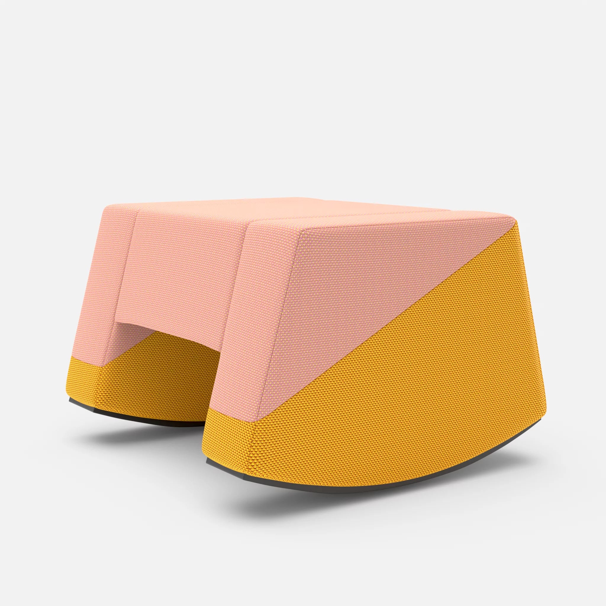 Schaukelhocker Softrocker novumflamingo-novumcurry in Flamingo und Curry von hinten