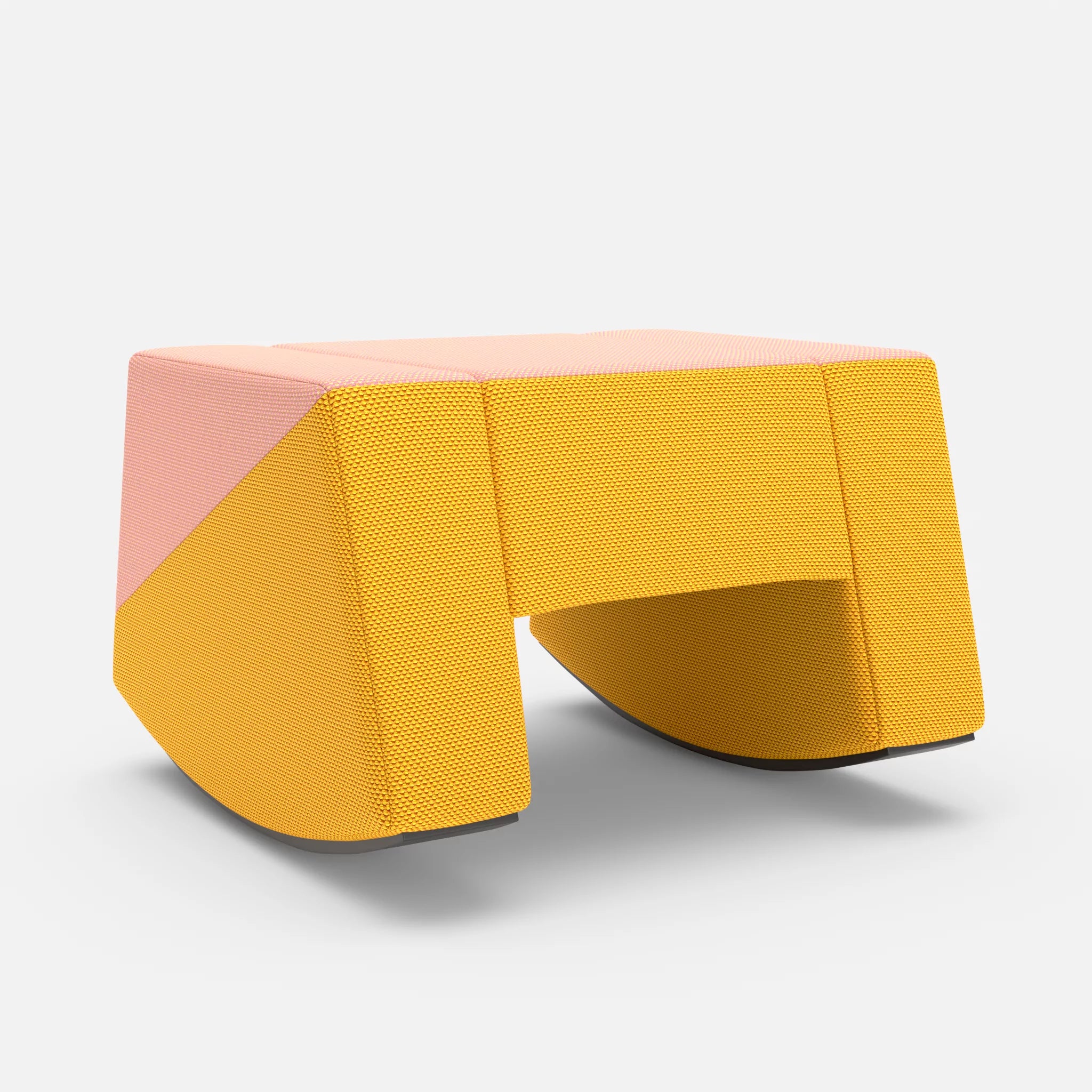 Schaukelhocker Softrocker novumflamingo-novumcurry in Flamingo und Curry von vorne