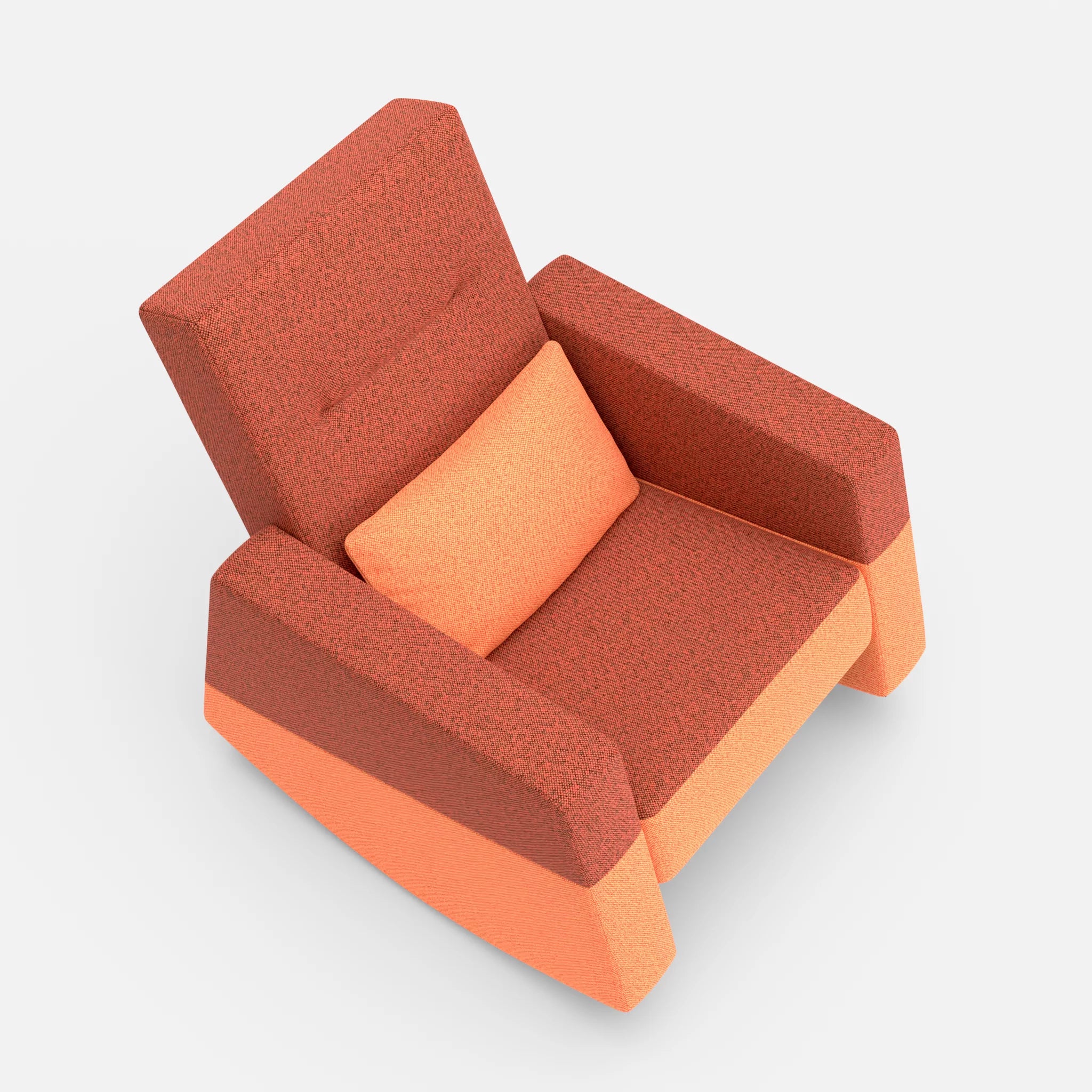 Schaukelsessel Softrocker celia0214-celia0215-celia0215 in Terracotta und Orange und Orange von oben