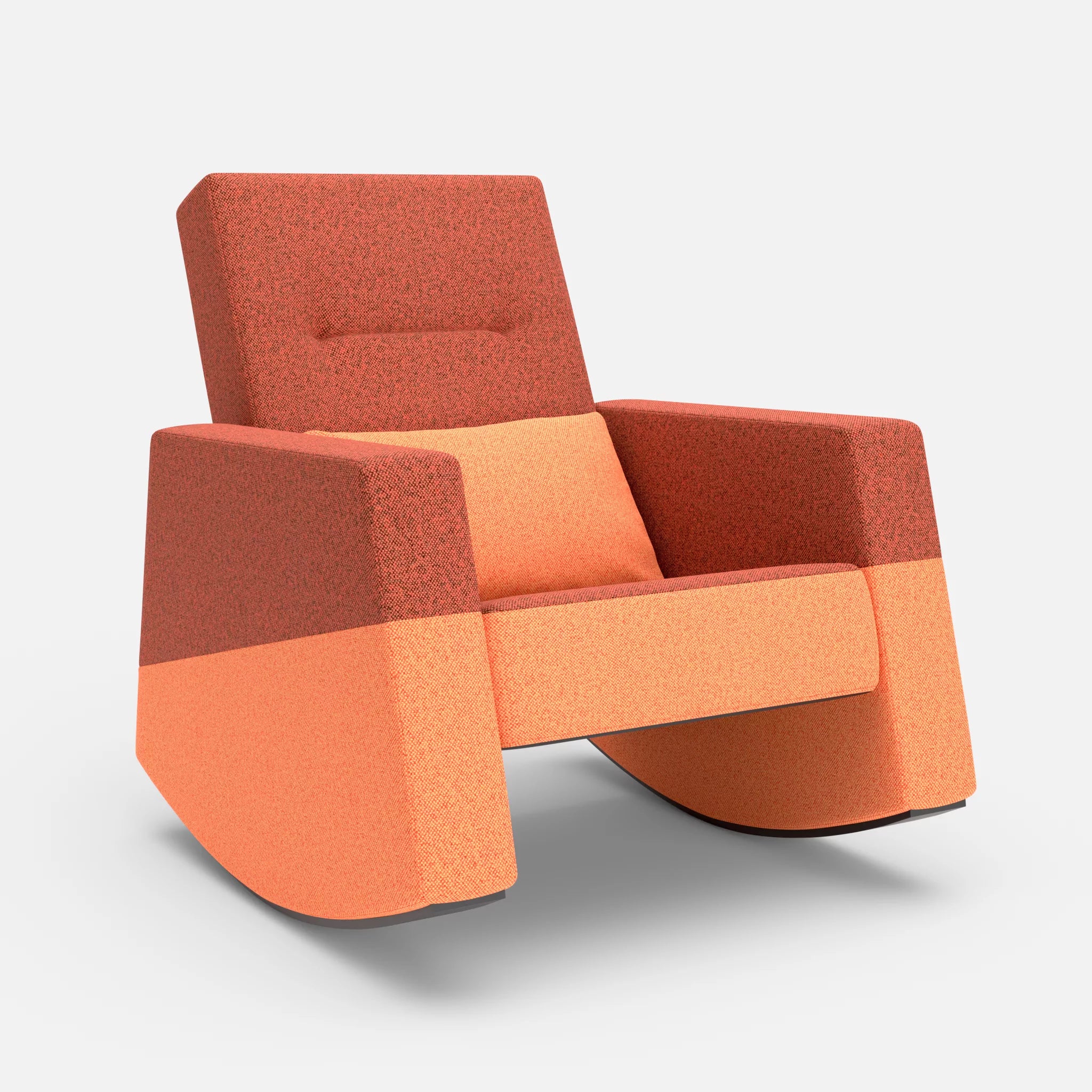 Schaukelsessel Softrocker celia0214-celia0215-celia0215 in Terracotta und Orange und Orange von vorne