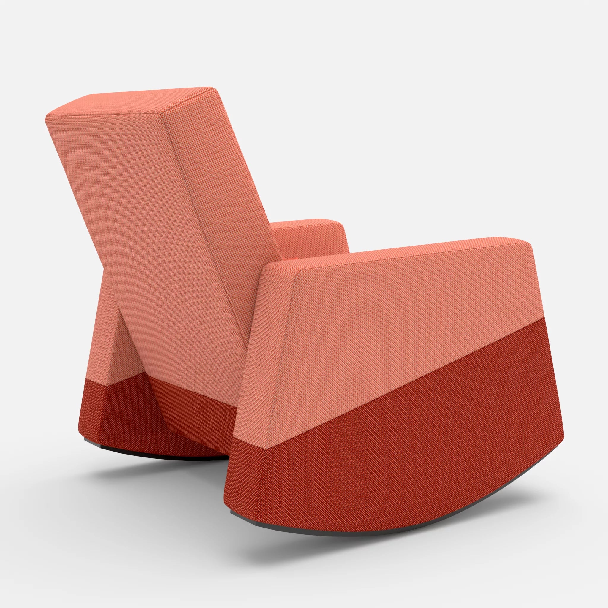 Schaukelsessel Softrocker credograpefruit-credolampion-spazio4066 in Coral und Rot und Orange von hinten