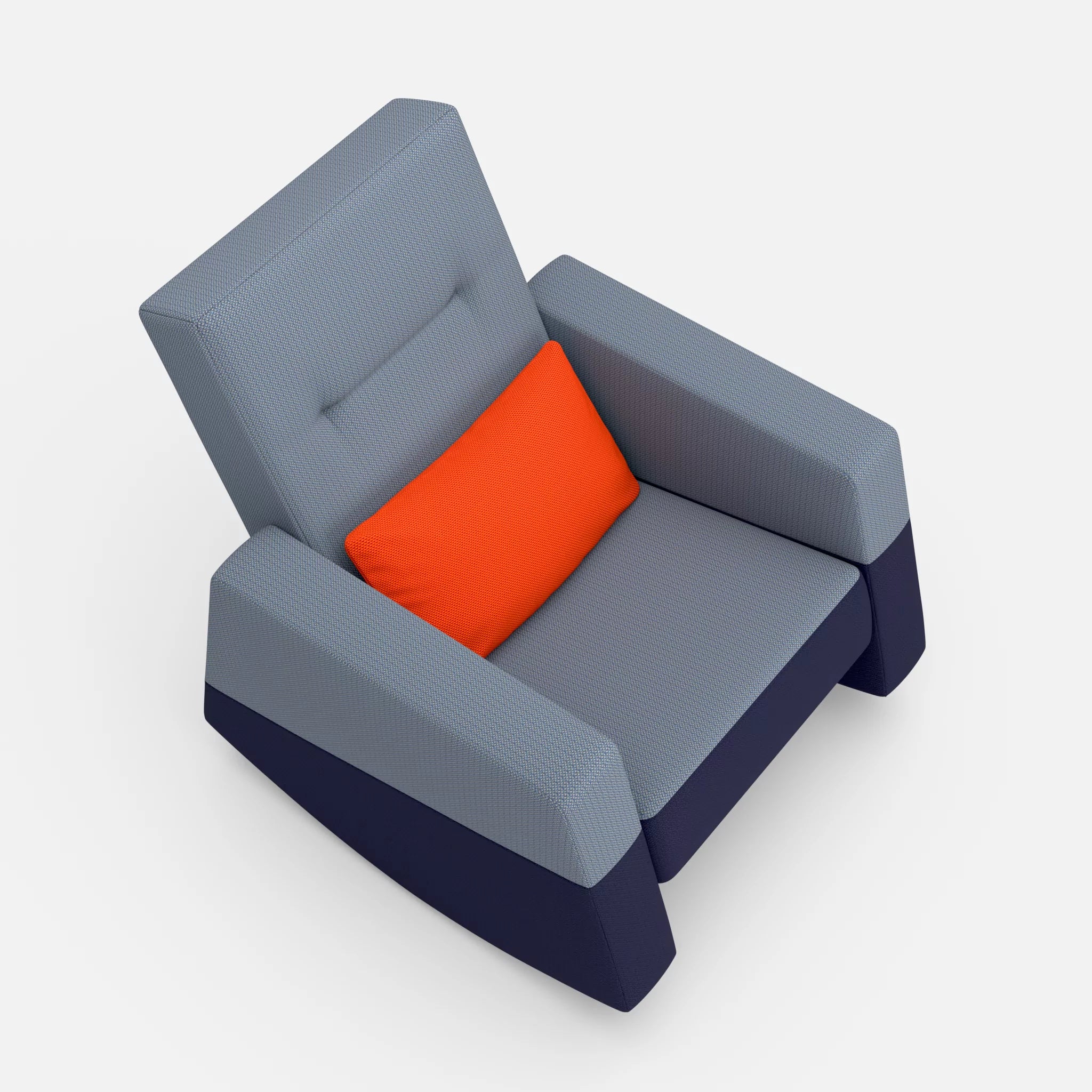 Schaukelsessel Softrocker credosea-credonavy-novumsunset in Blau und Navy und Rot von oben