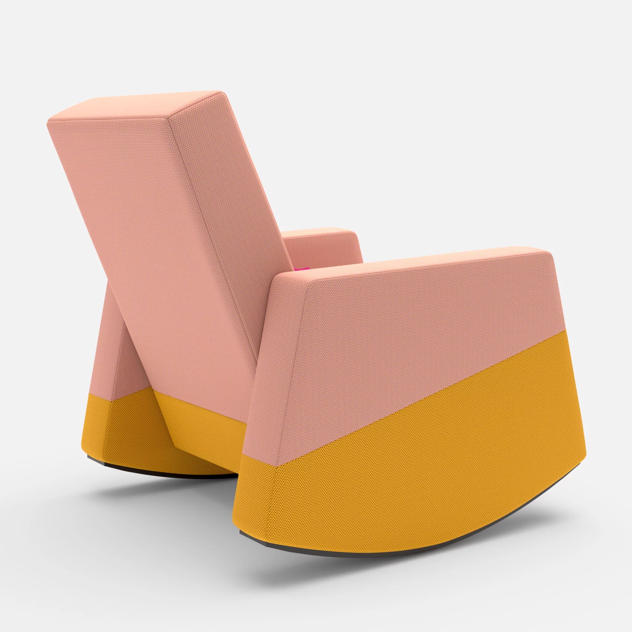 Schaukelsessel Softrocker novumflamingo-novumcurry-novummagenta in Flamingo und Curry und Magenta von hinten