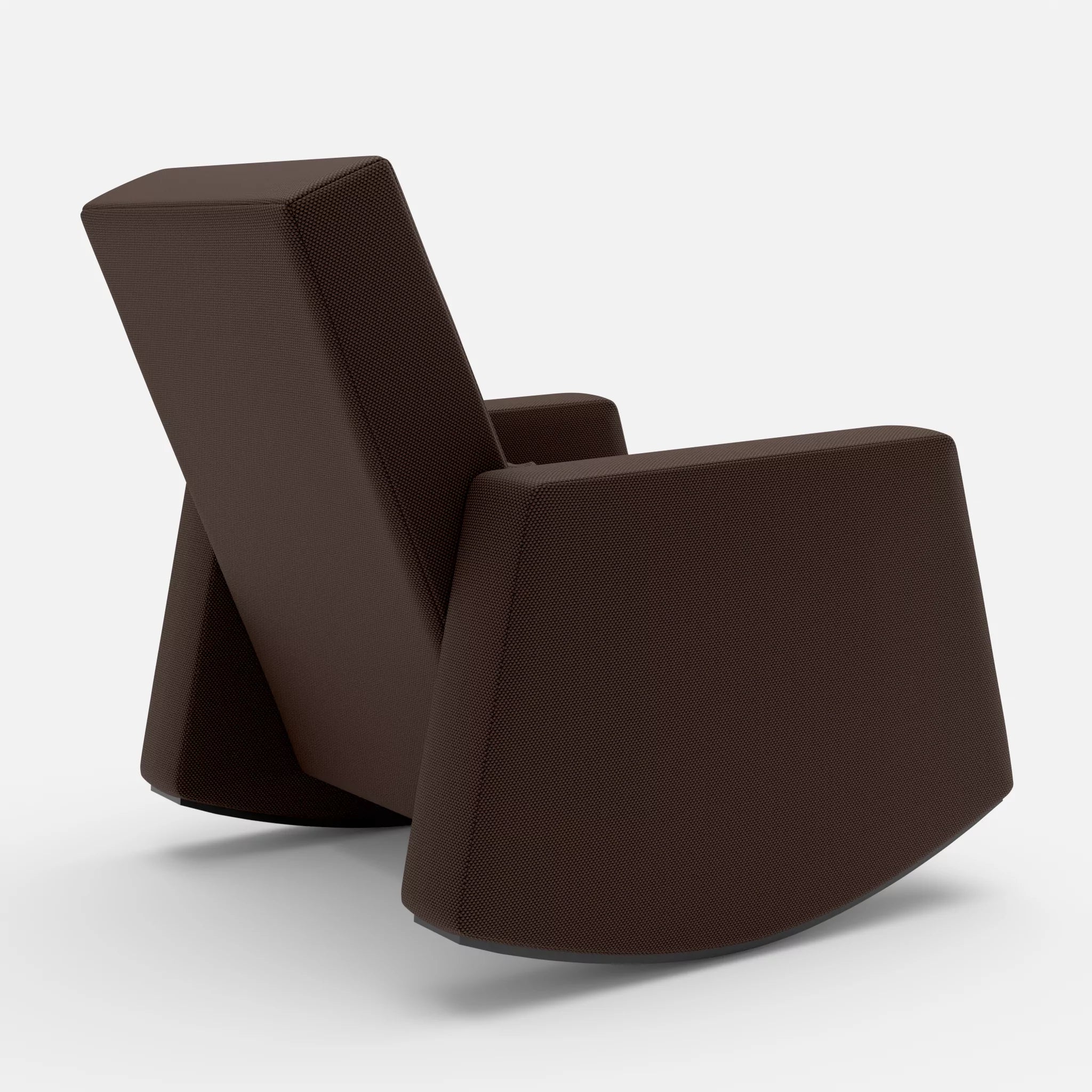Schaukelsessel Softrocker novumrosewood in Dunkelbraun von hinten