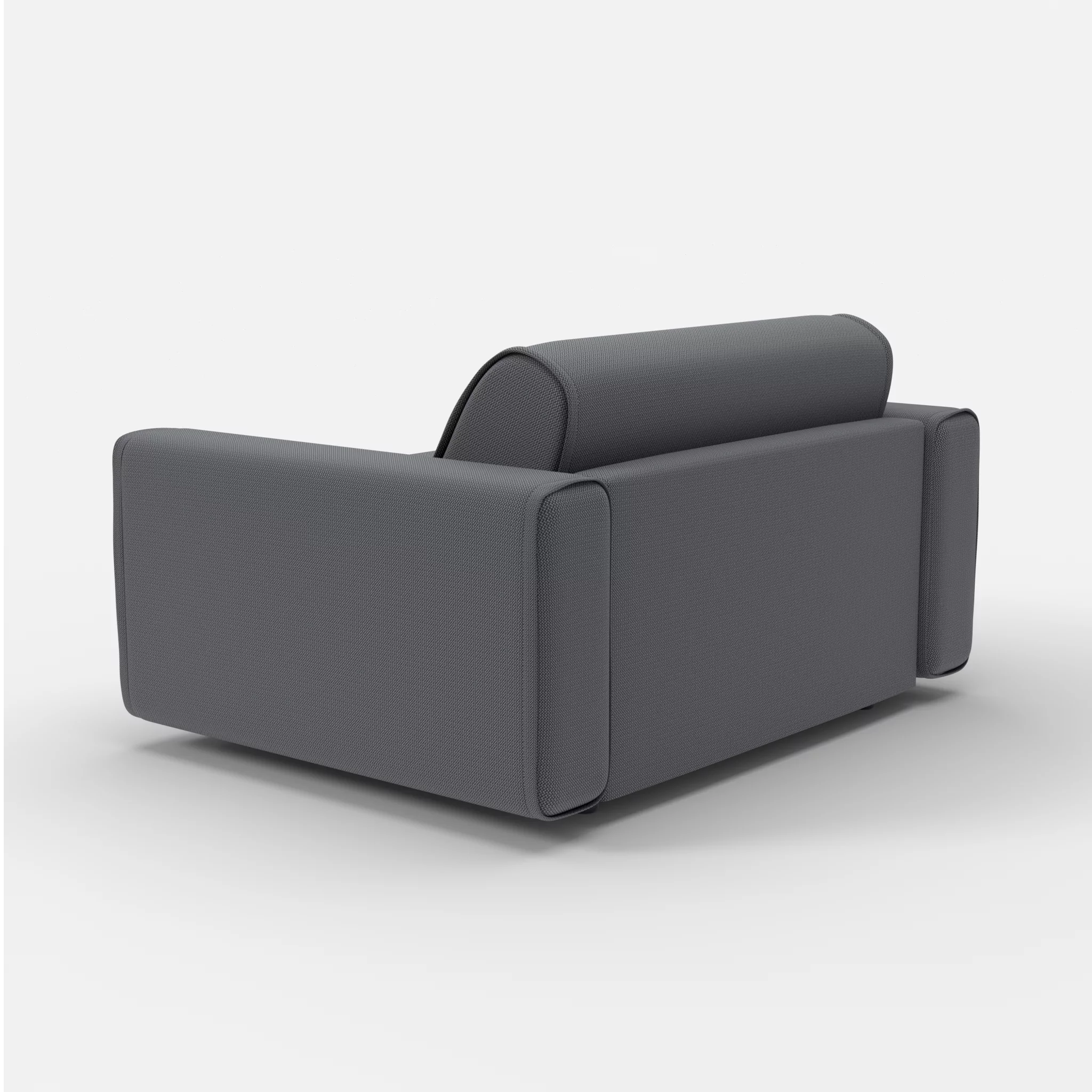 Sessel Belleform mit breiter Armlehne 4 credoasphalt in Anthrazit von hinten