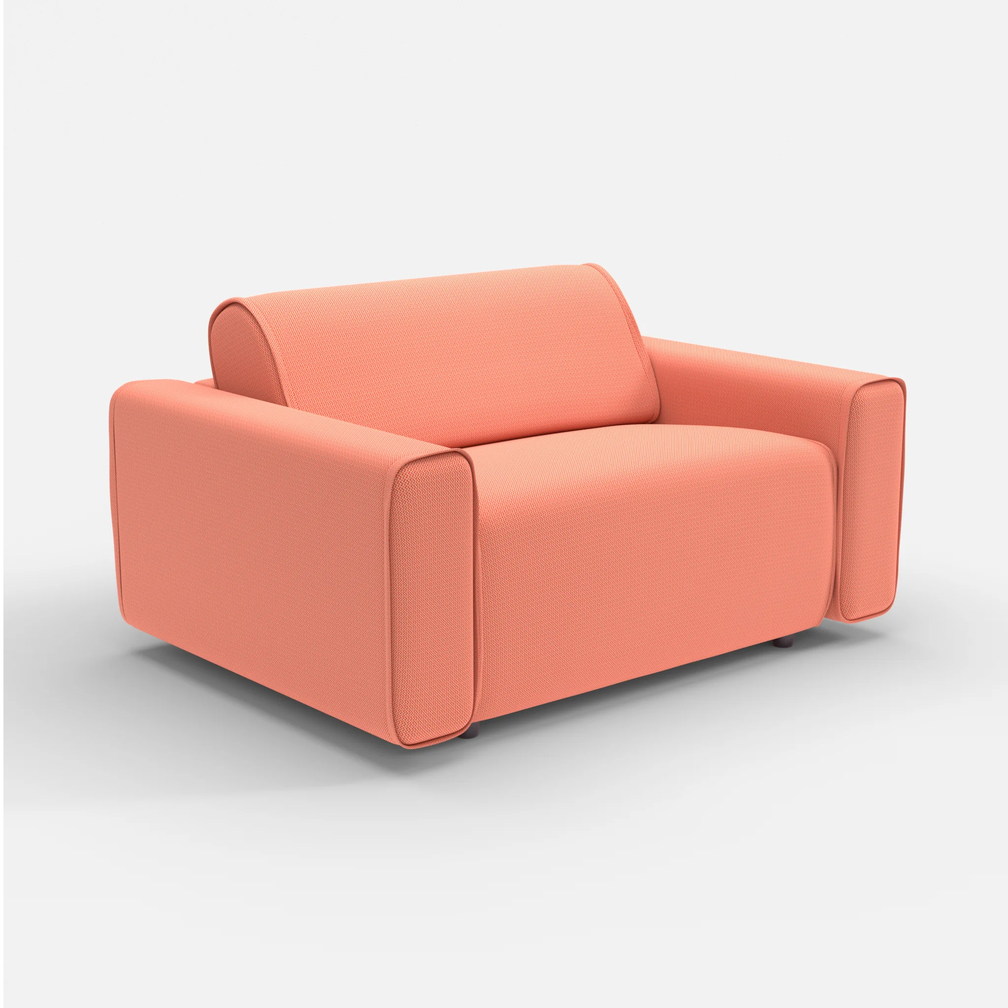 Sessel Belleform mit breiter Armlehne 4 credograpefruit in Coral von der Seite