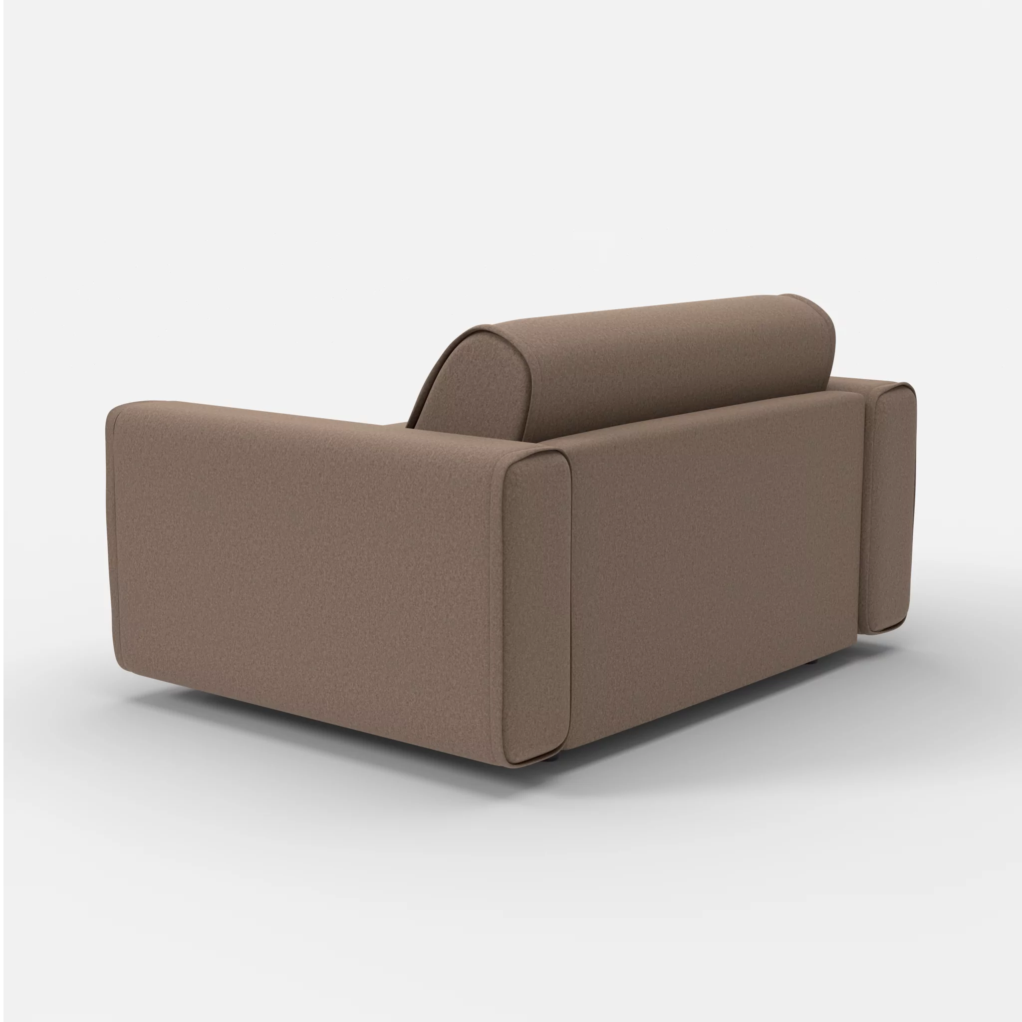 Sessel Belleform mit breiter Armlehne 4 dama0051 in Braun von hinten