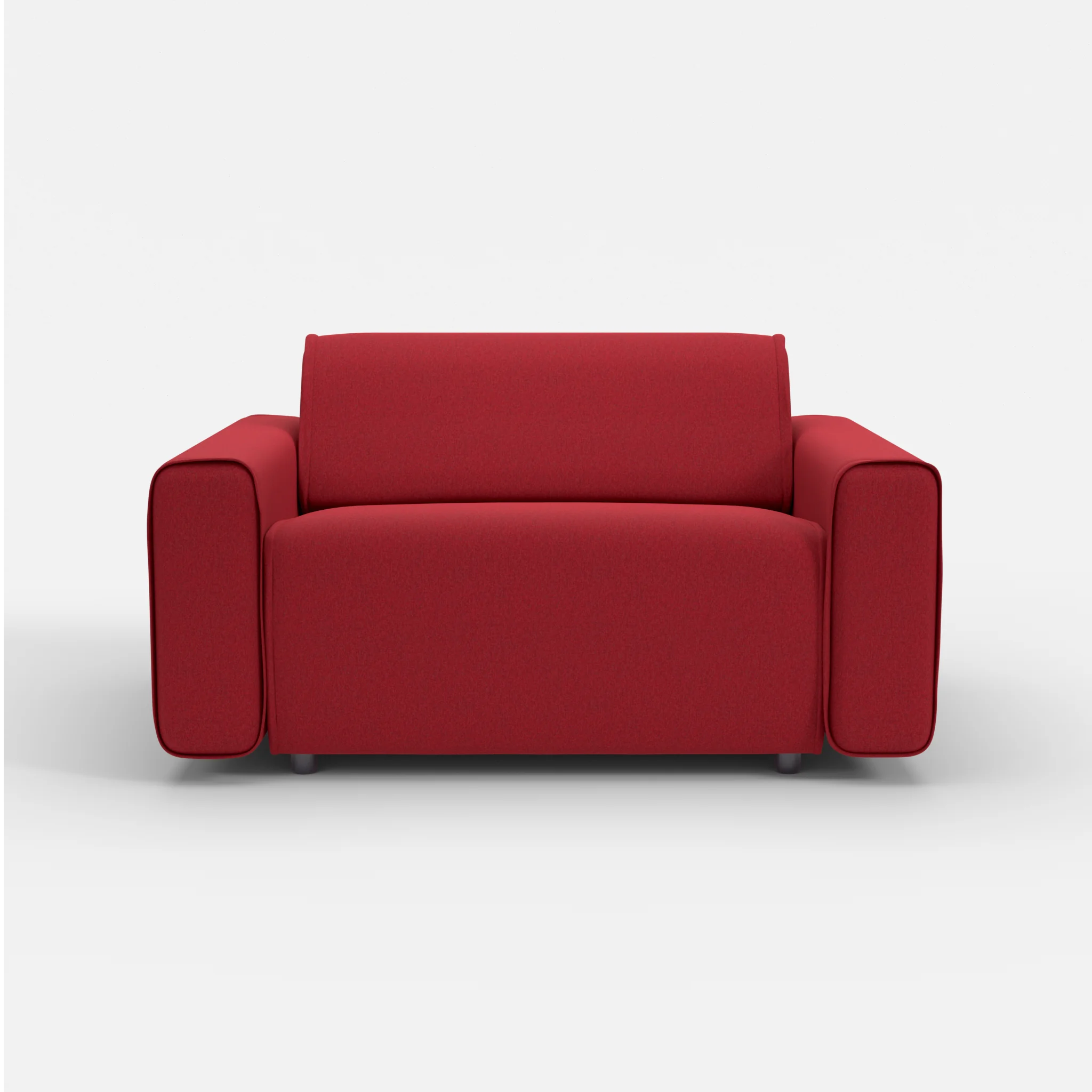 Sessel Belleform mit breiter Armlehne 4 dama0053 in Rot von vorne