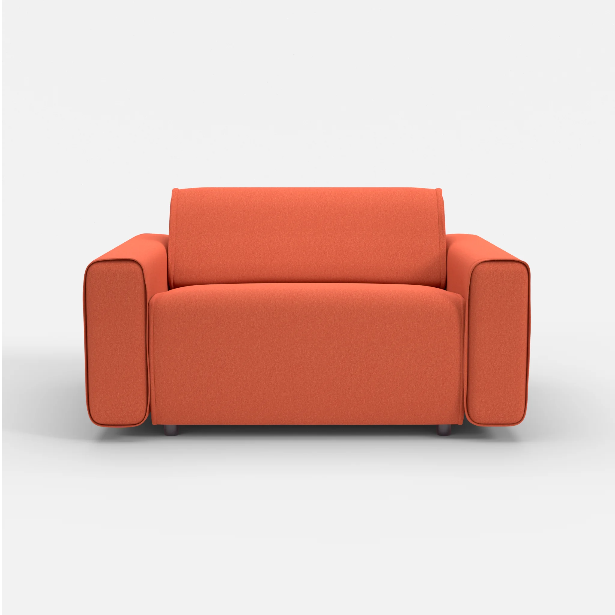 Sessel Belleform mit breiter Armlehne 4 dama0062 in Orange von vorne
