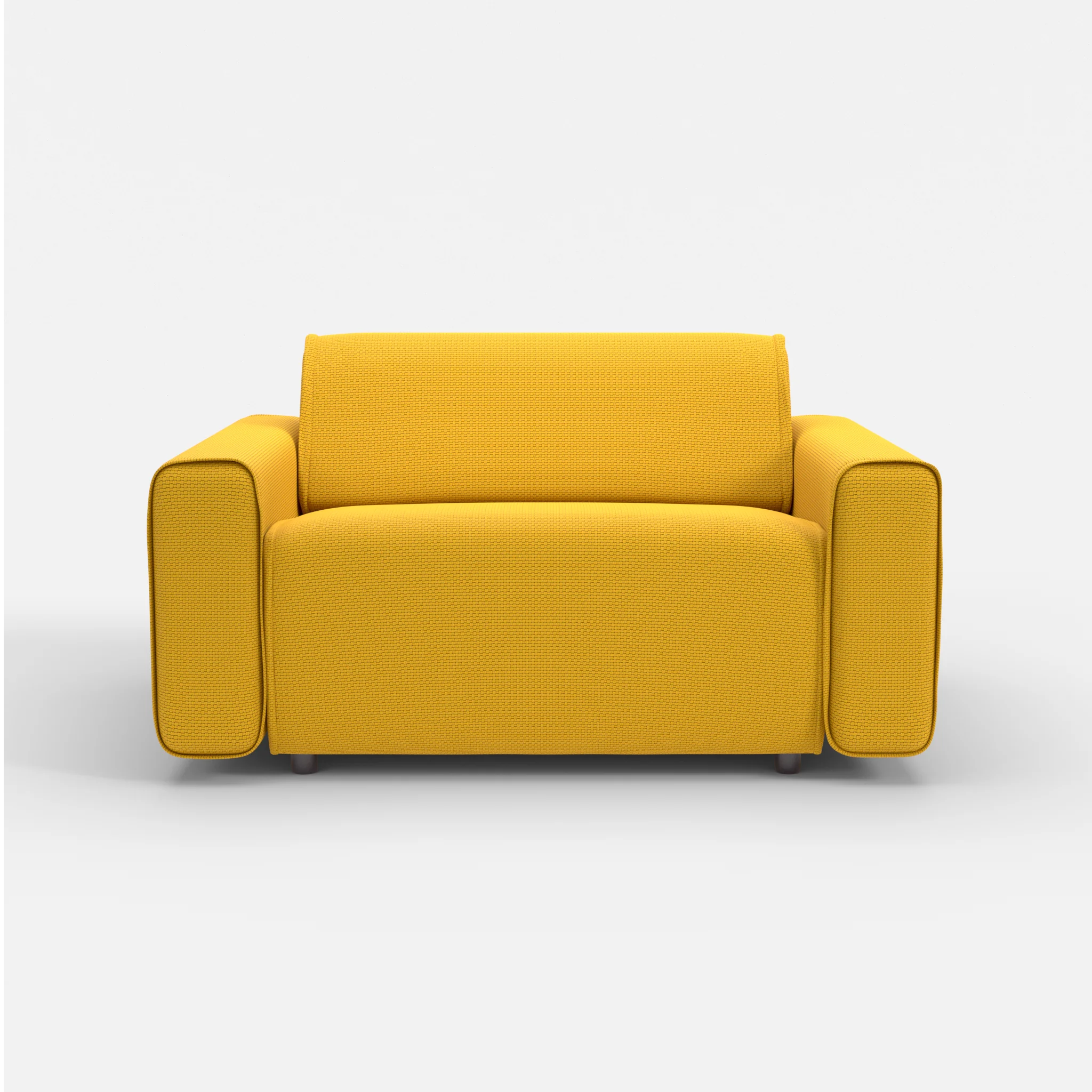 Sessel Belleform mit breiter Armlehne 4 nabucco3019 in Curry von vorne