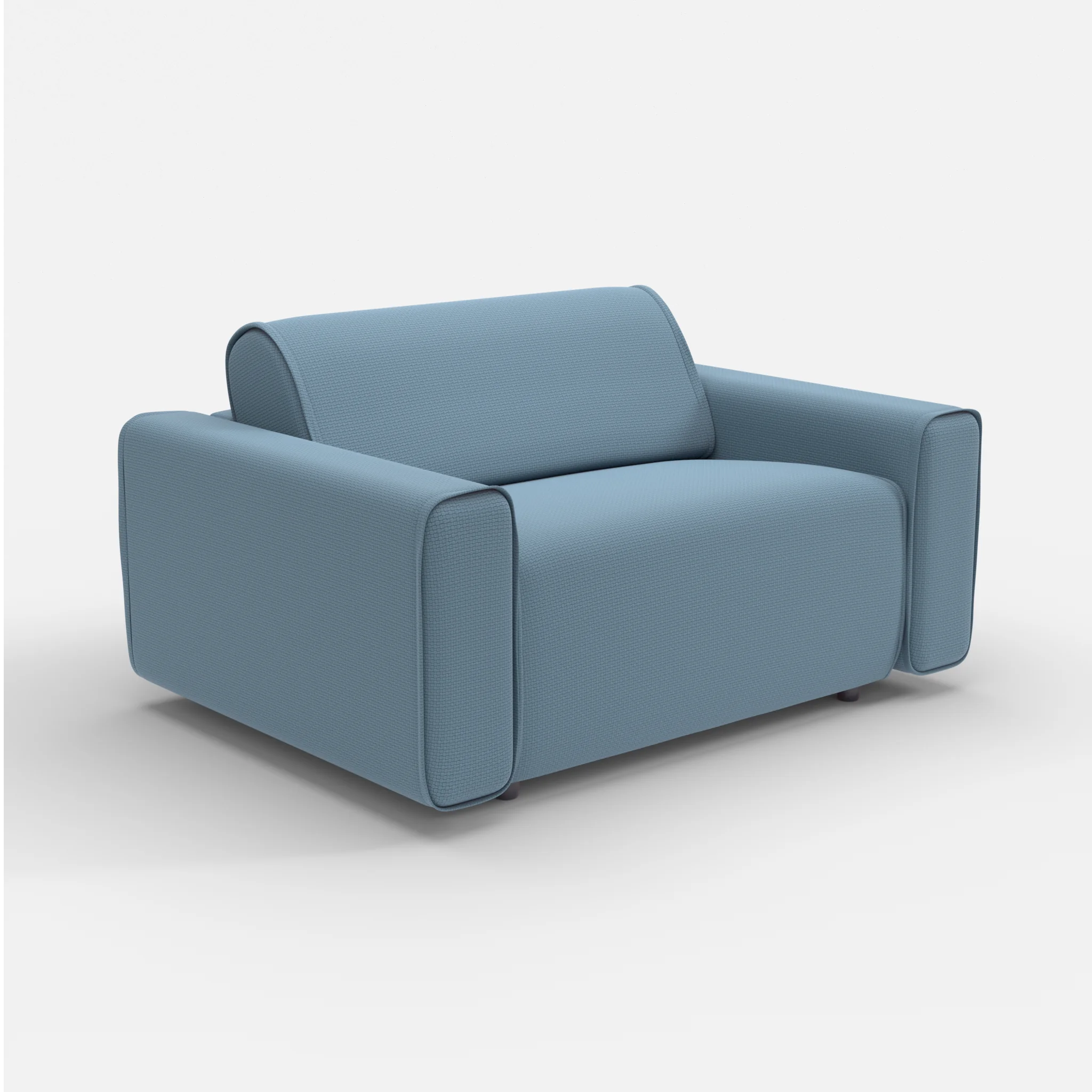 Sessel Belleform mit breiter Armlehne 4 nabucco6043 in Blau von der Seite