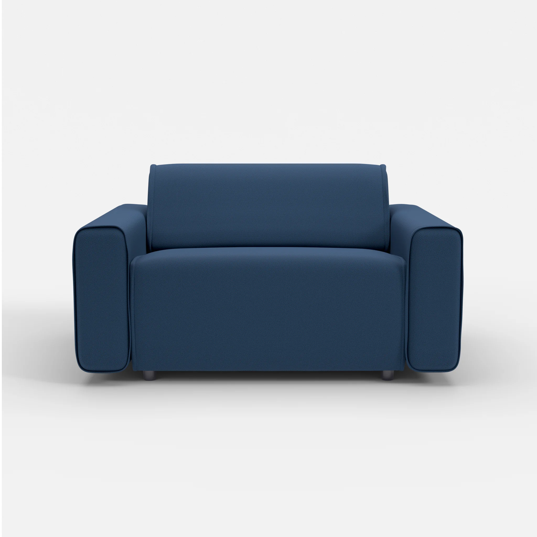 Sessel Belleform mit breiter Armlehne 4 novumamur in Navy von vorne