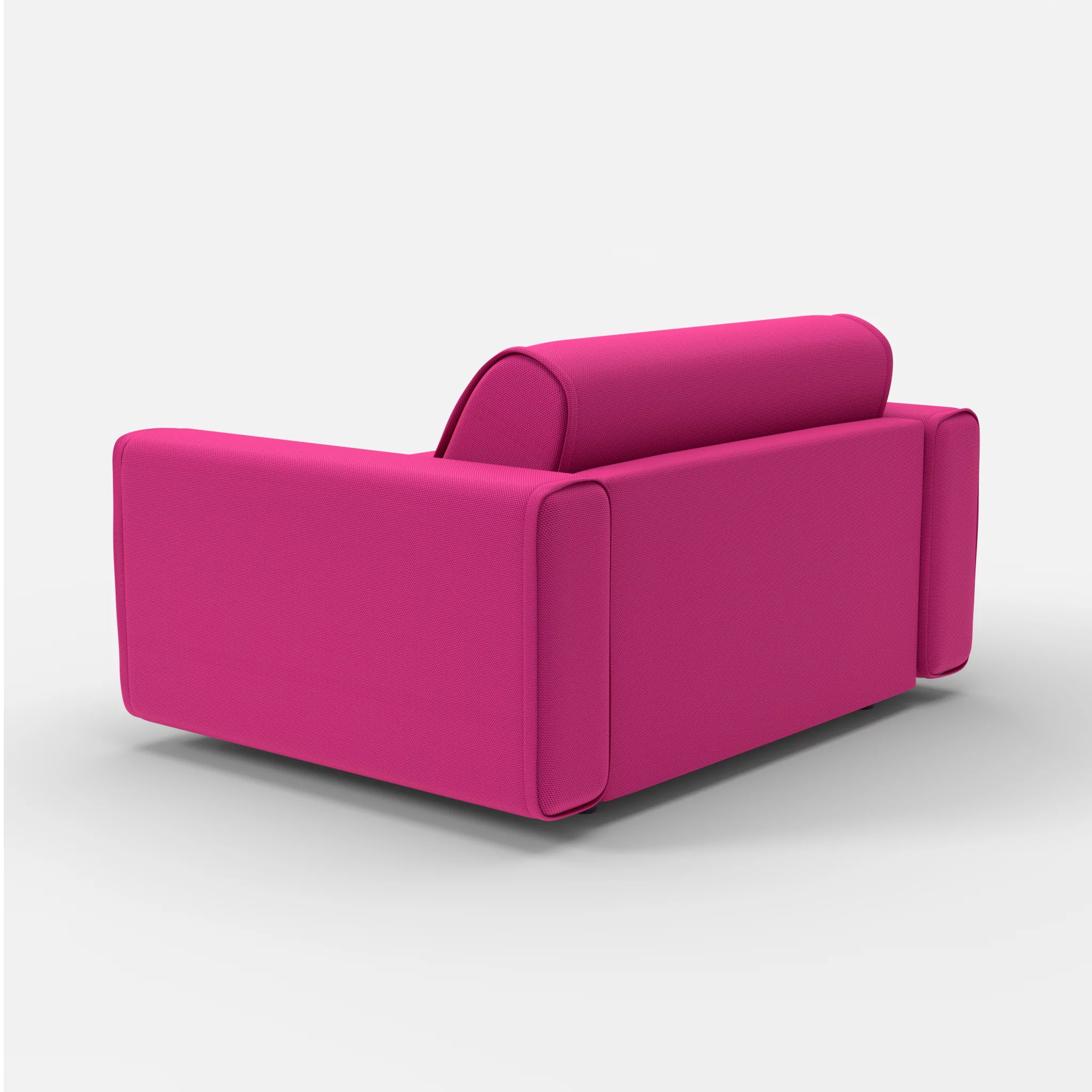 Sessel Belleform mit breiter Armlehne 4 novummagenta in Magenta von hinten
