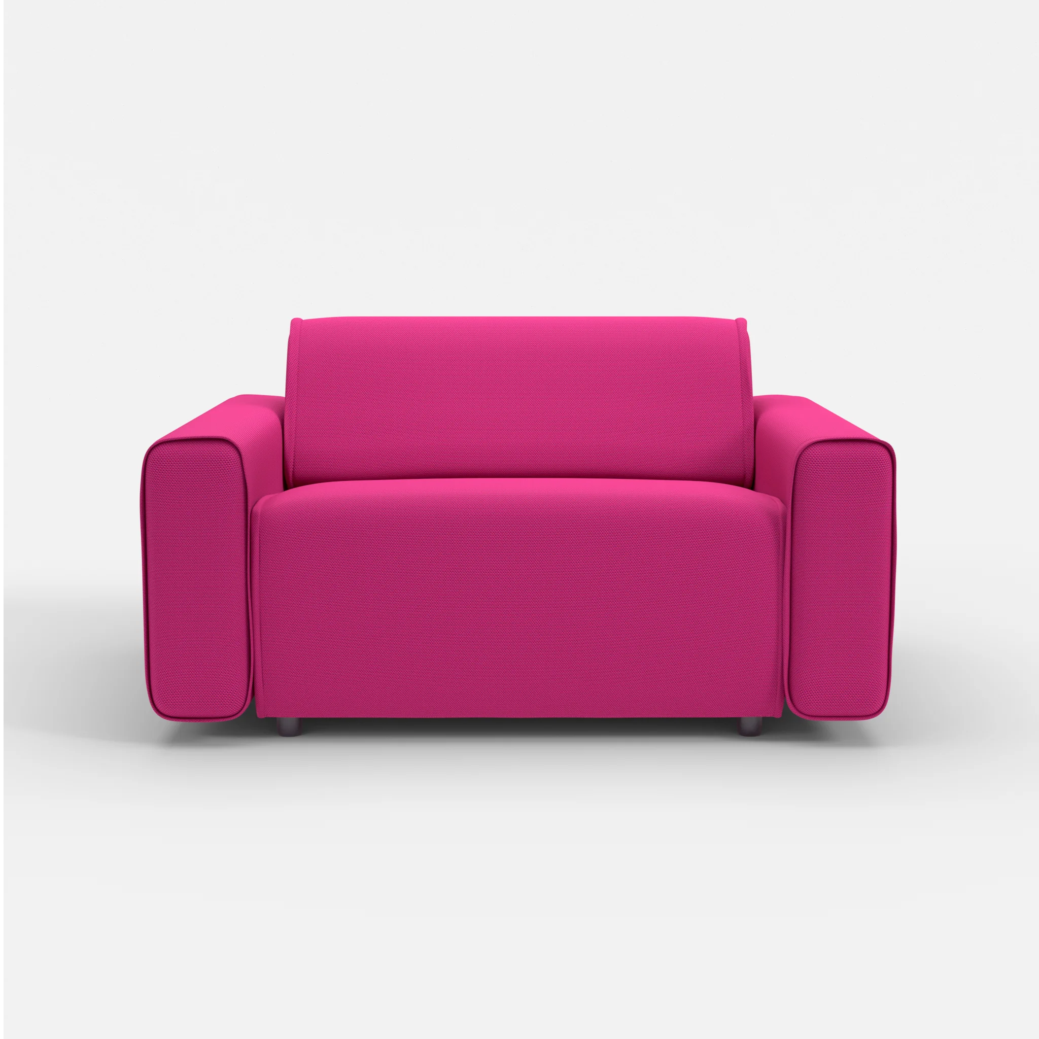 Sessel Belleform mit breiter Armlehne 4 novummagenta in Magenta von vorne