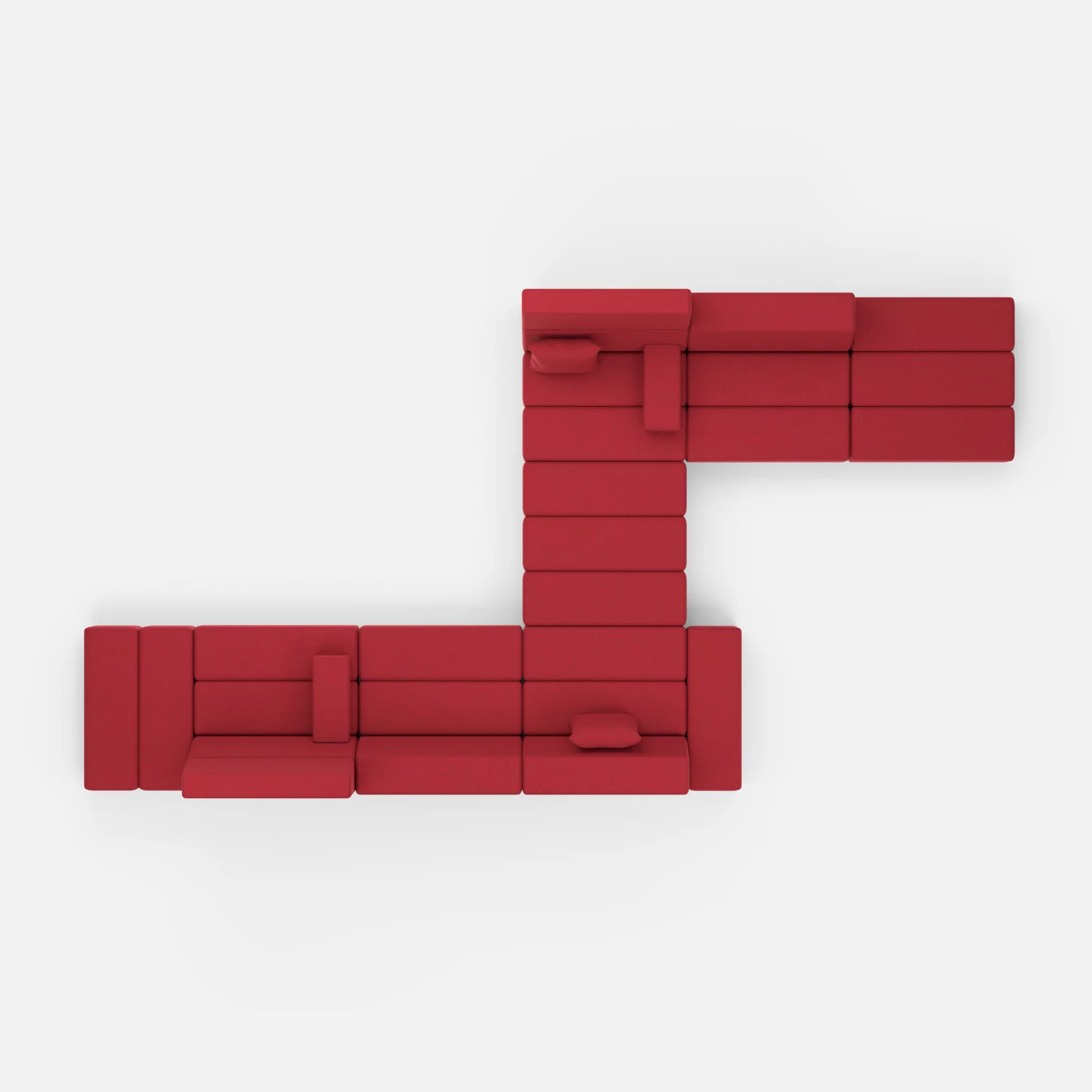 Sofalandschaft Bricks 1 dama0053 in Rot von oben