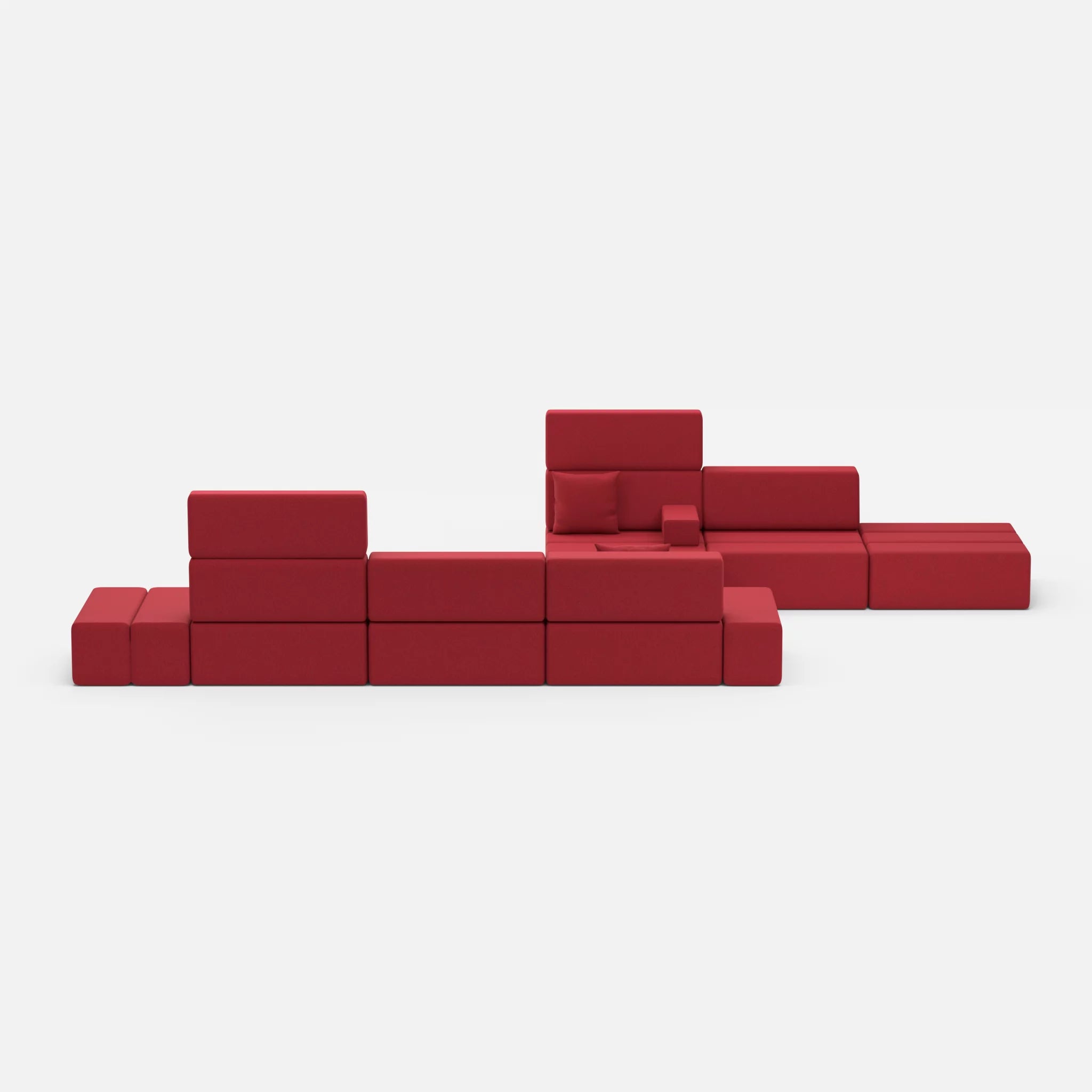 Sofalandschaft Bricks 1 dama0053 in Rot von vorne