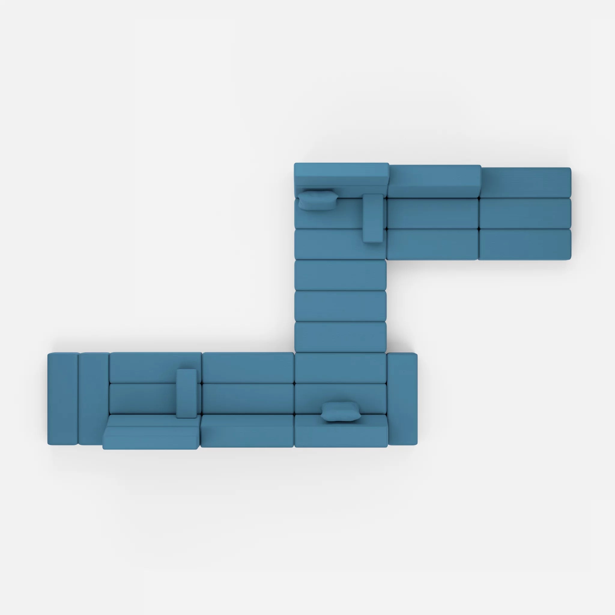 Sofalandschaft Bricks 1 novumazur in Dunkelblau von oben