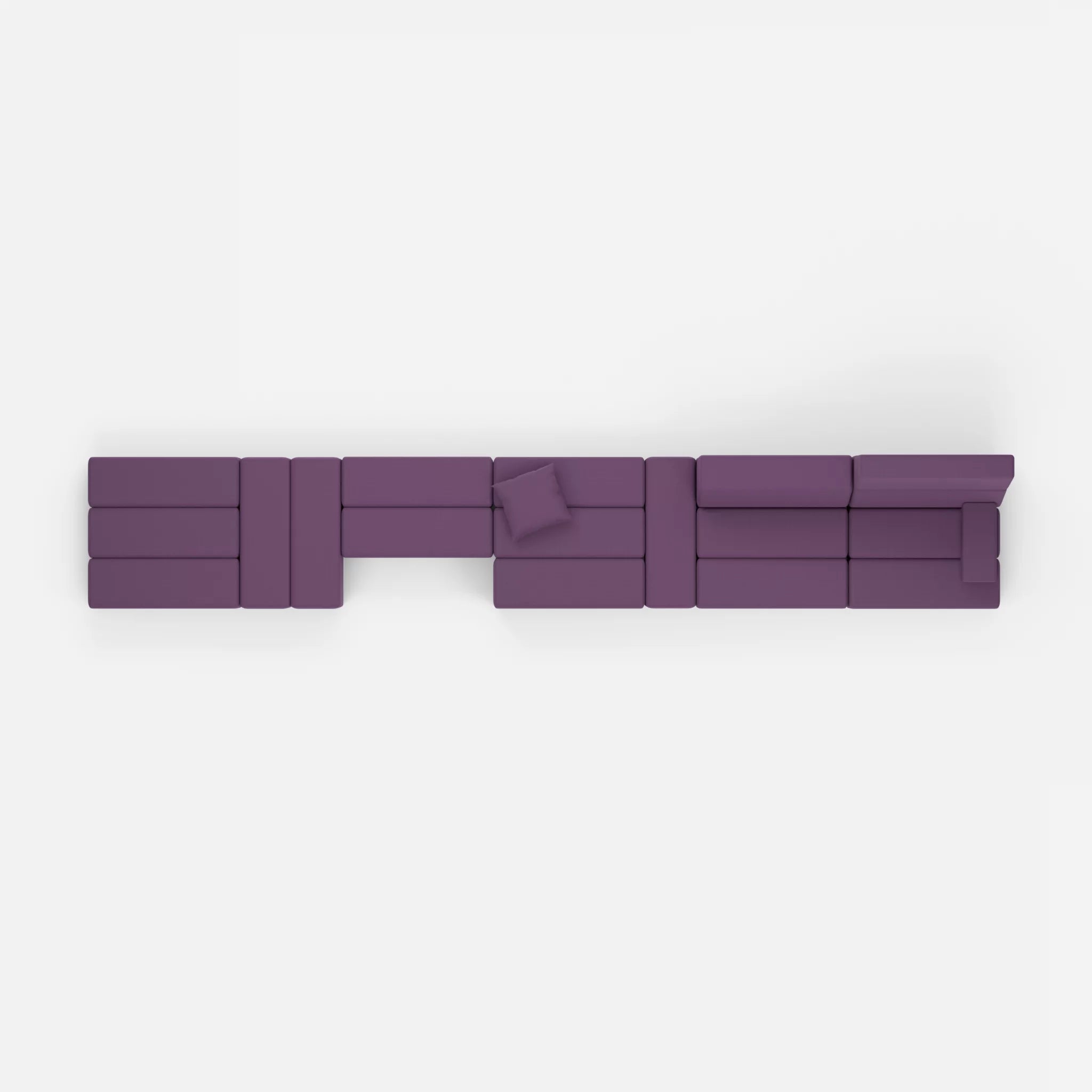 Sofalandschaft Bricks 3 novumprune in Violett von oben
