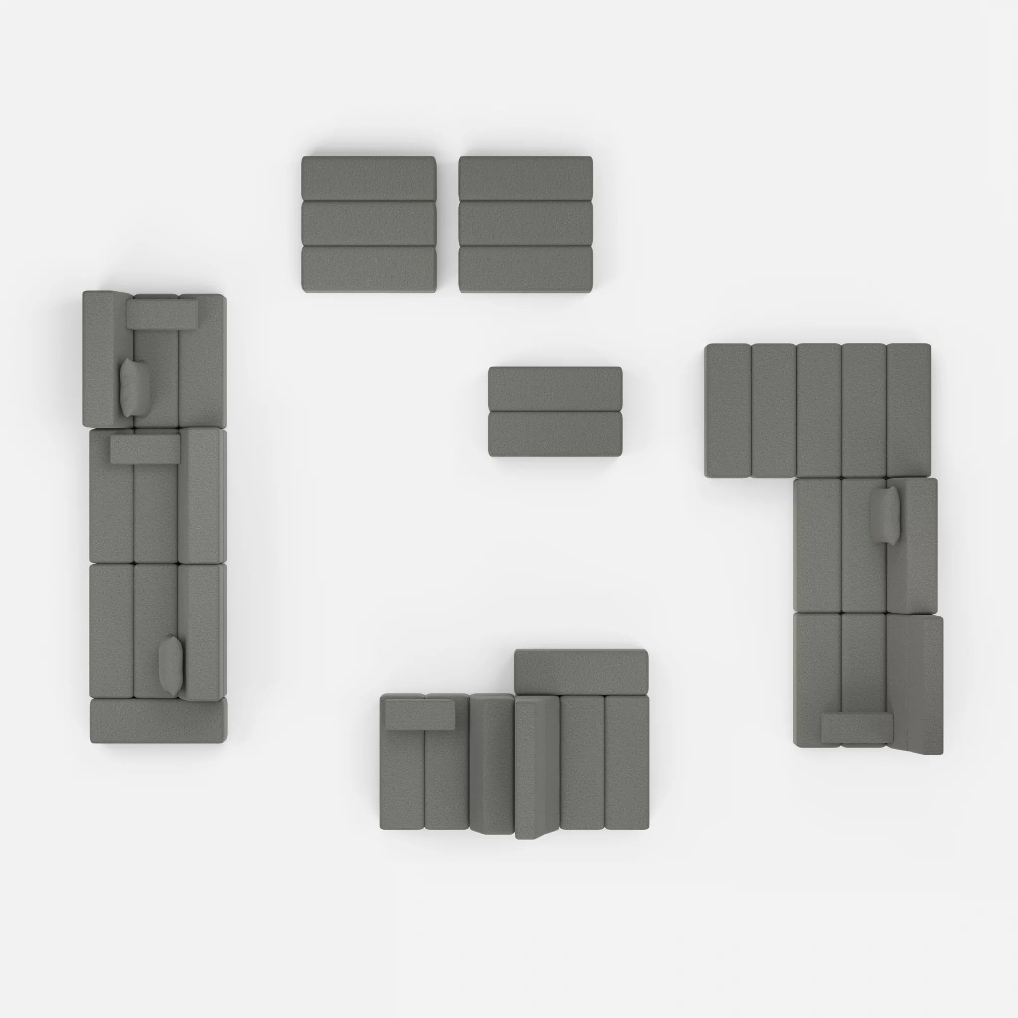 Sofalandschaft Bricks 4 dama0004 in Dunkelgrau von oben