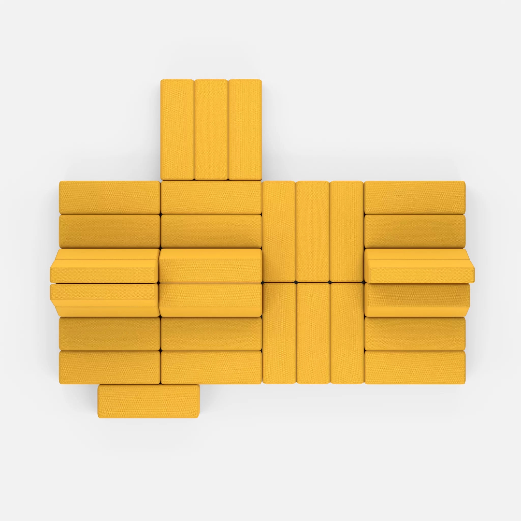 Sofalandschaft Bricks 7 novumcurry in Curry von oben