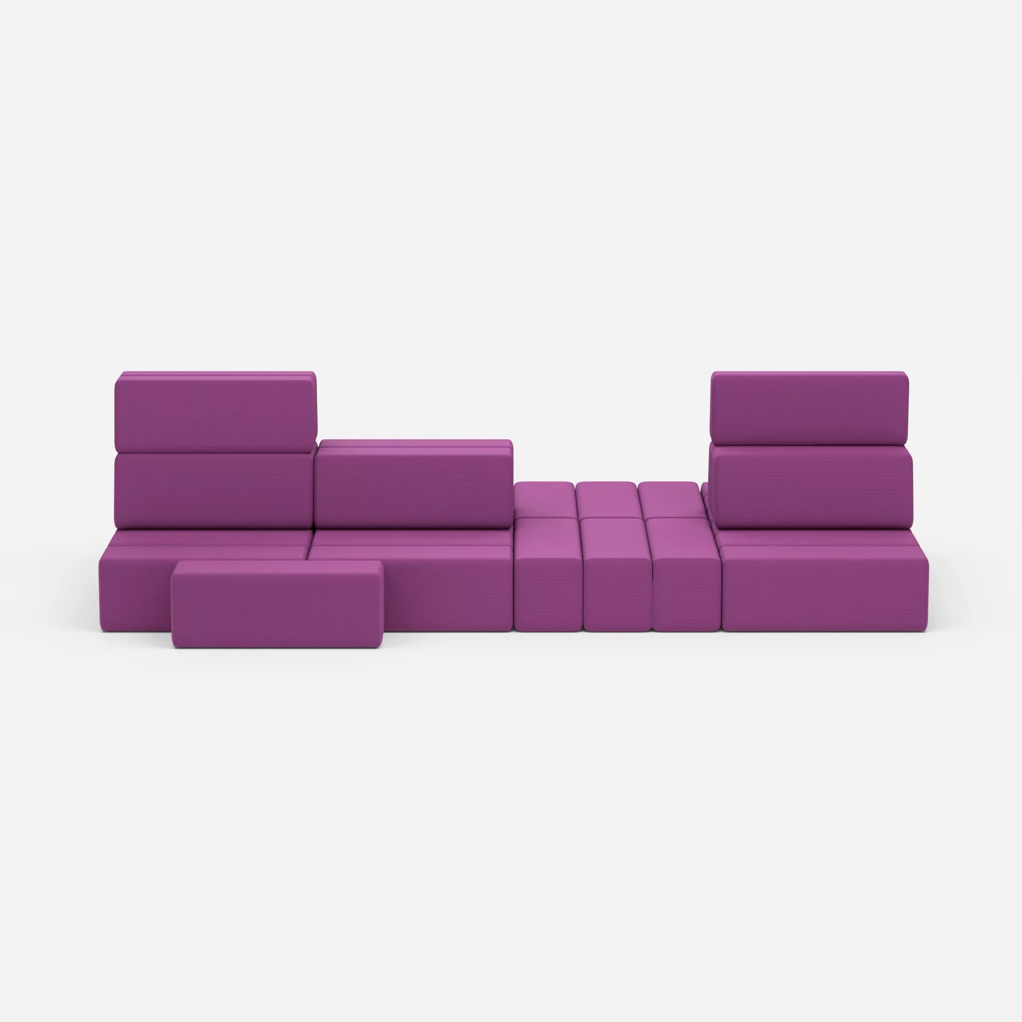 Sofalandschaft Bricks 7 novumviola in Violett von vorne