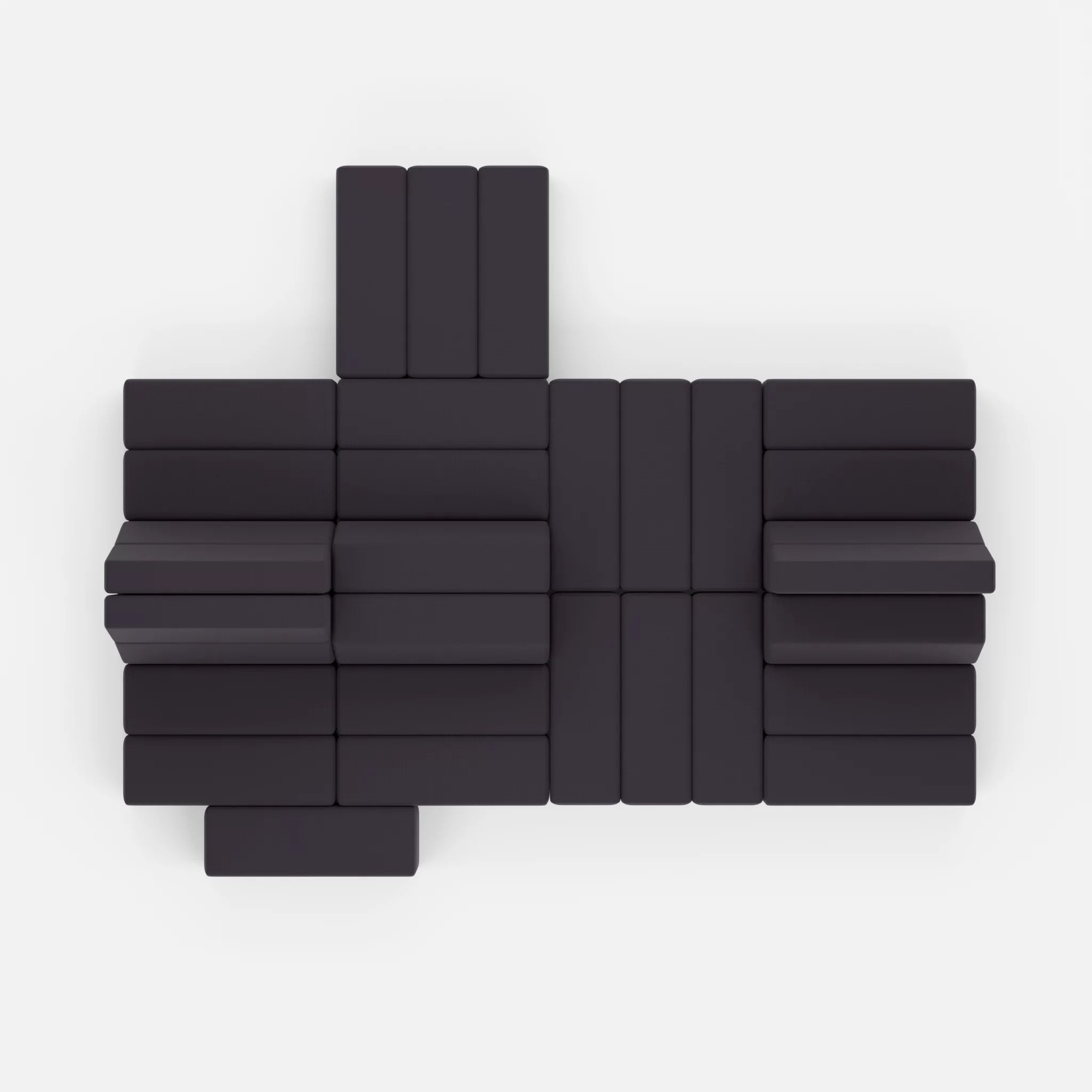 Sofalandschaft Bricks 7 radio8517 in Anthrazit von oben